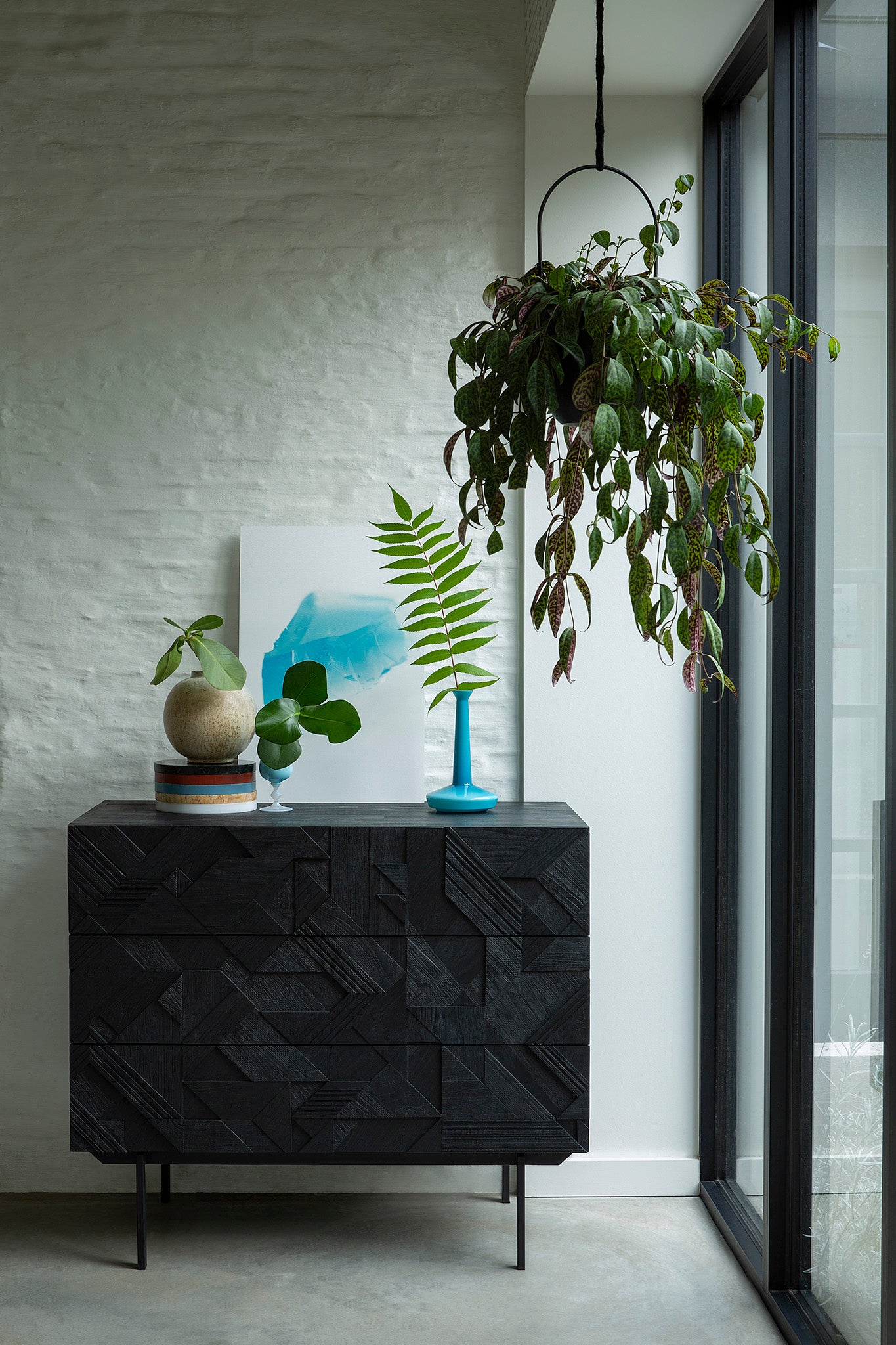 比利時原裝進口實木傢俬 - 收納系列 - Blackbird系列柚木黑色五斗櫃