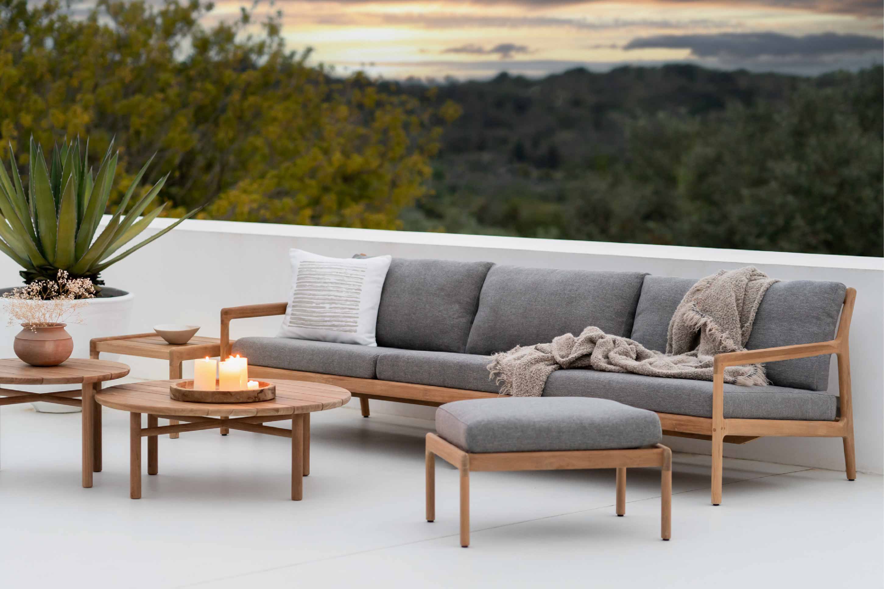 比利時原裝進口實木傢俬 - 戶外系列 - Jack系列柚木腳凳