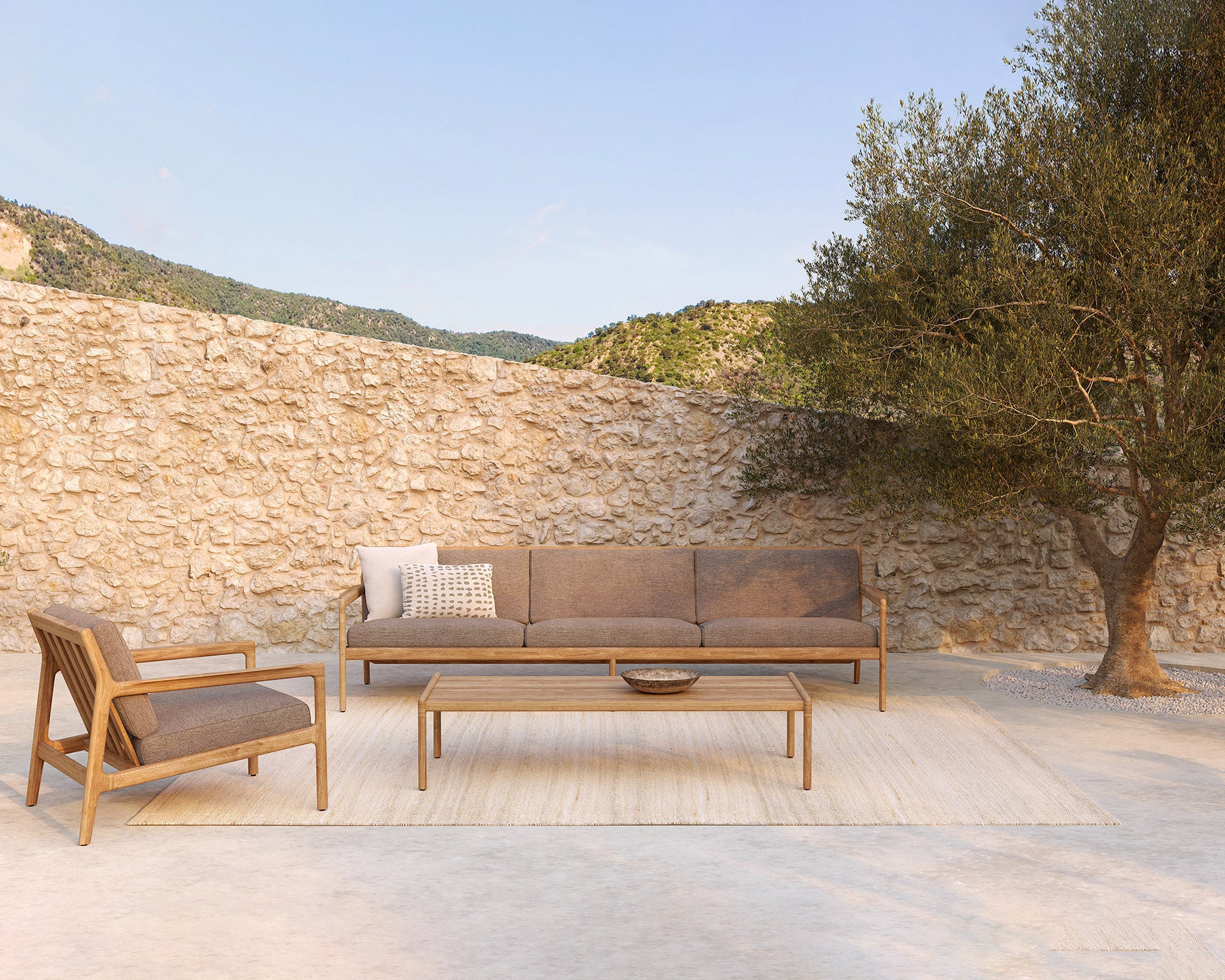 比利時原裝進口實木傢俬 - 戶外系列 - Jack系列三座位柚木梳化