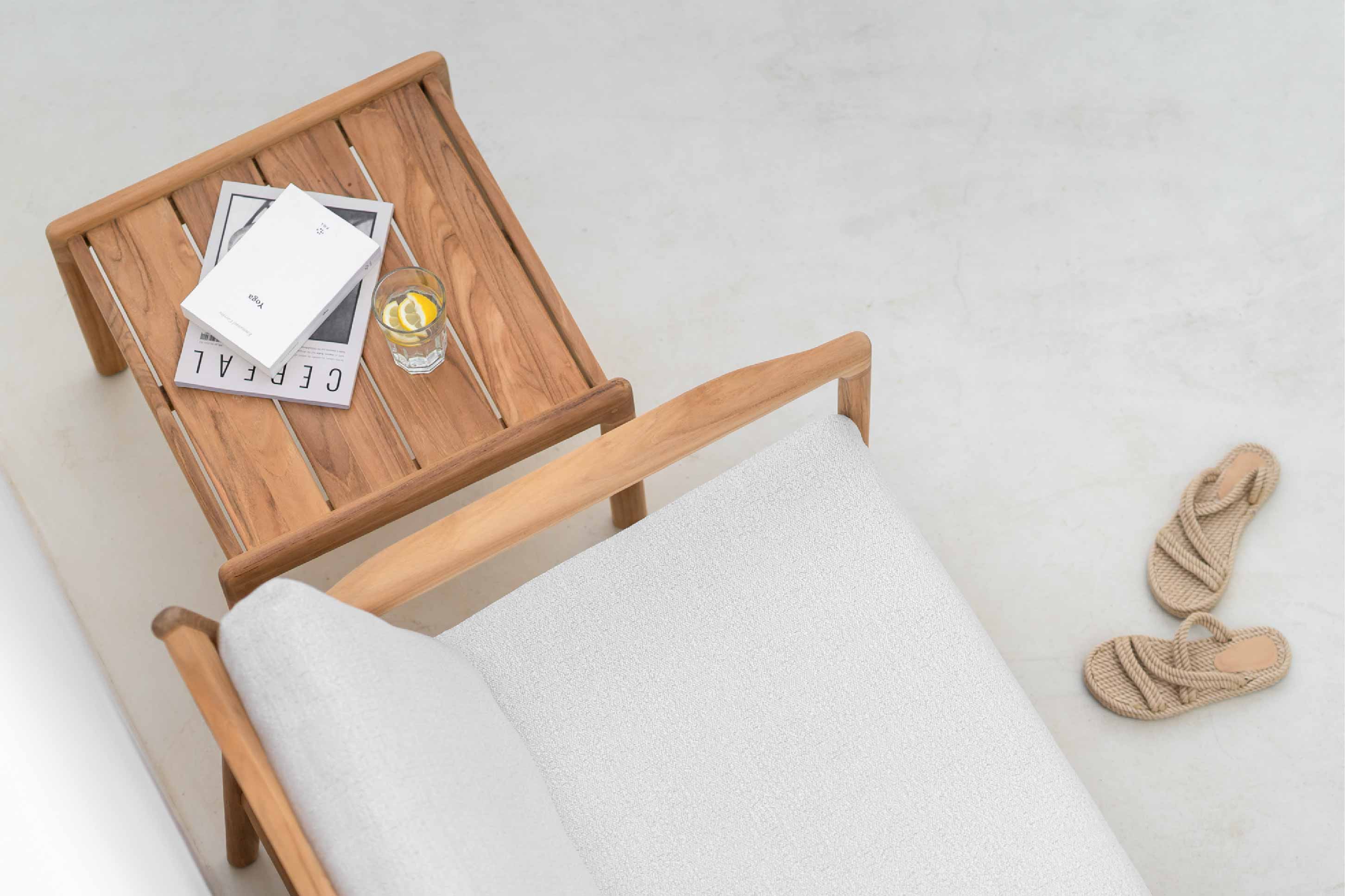 比利時原裝進口實木傢俬 - 戶外系列 - Jack系列柚木方形邊几