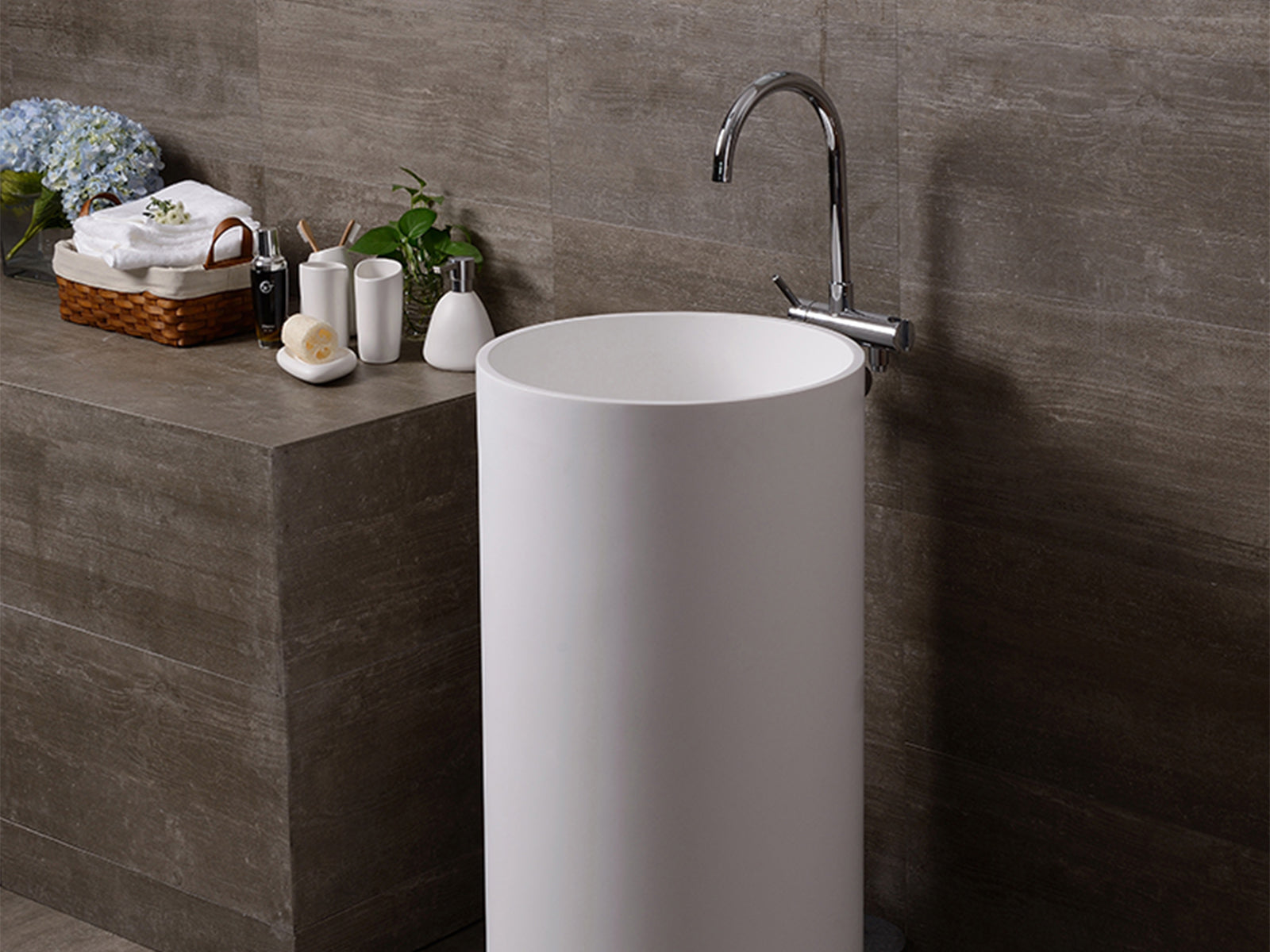 One Gallery 一體式圓形柱盆