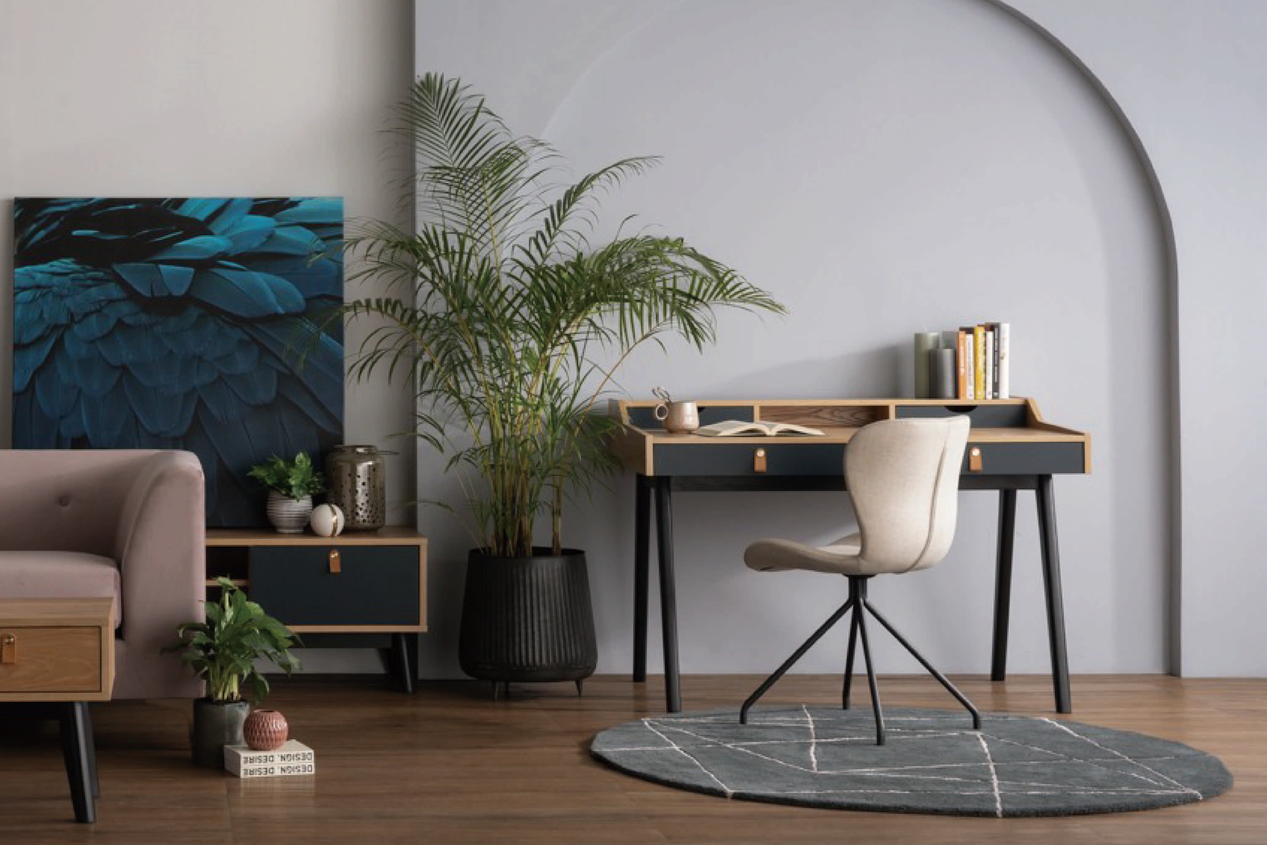 馬來西亞原裝進口實木傢俬 - LU系列 - CASTOR書桌