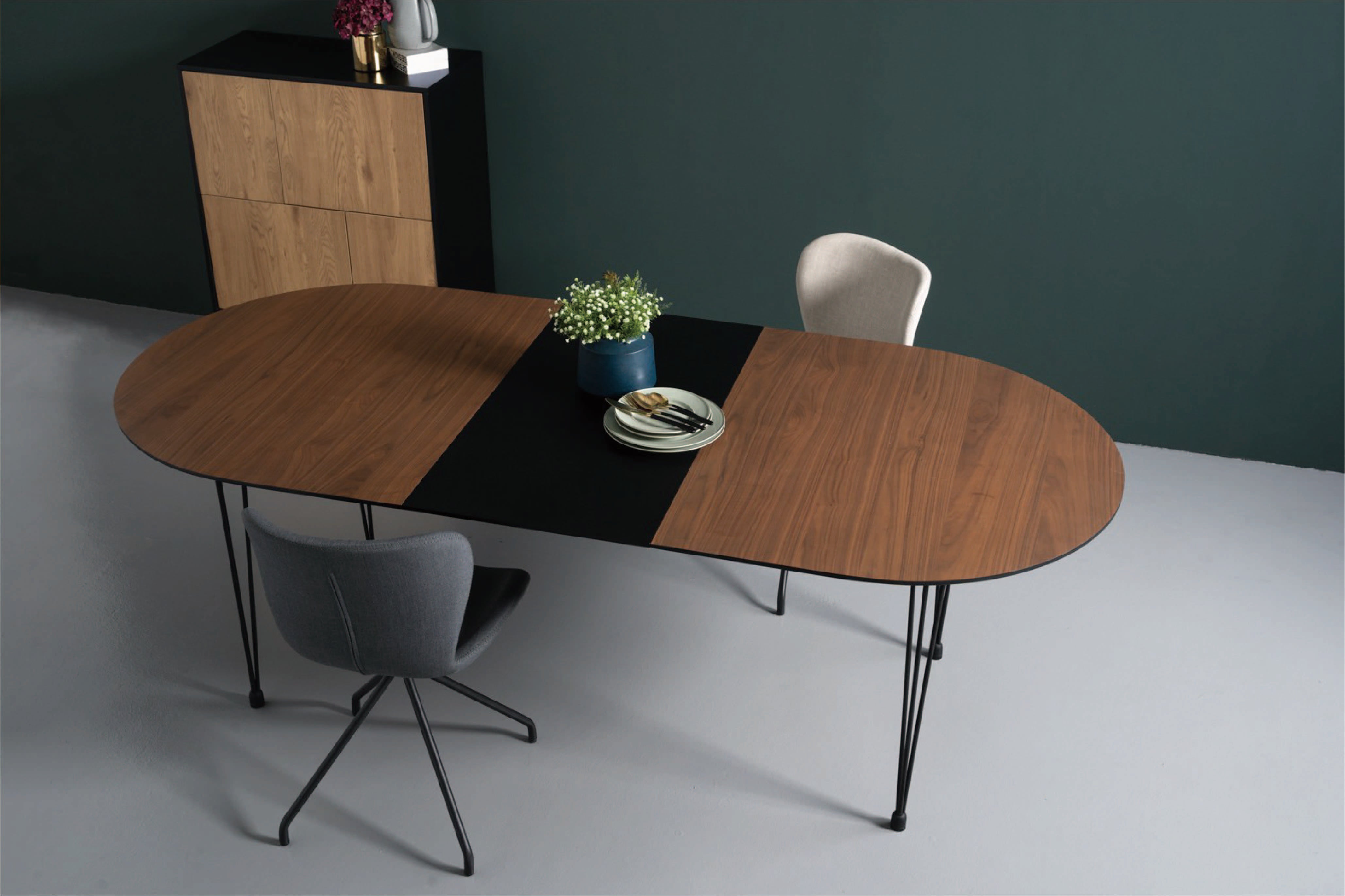 馬來西亞原裝進口實木傢俬 - LU系列 - OMEO延伸餐桌