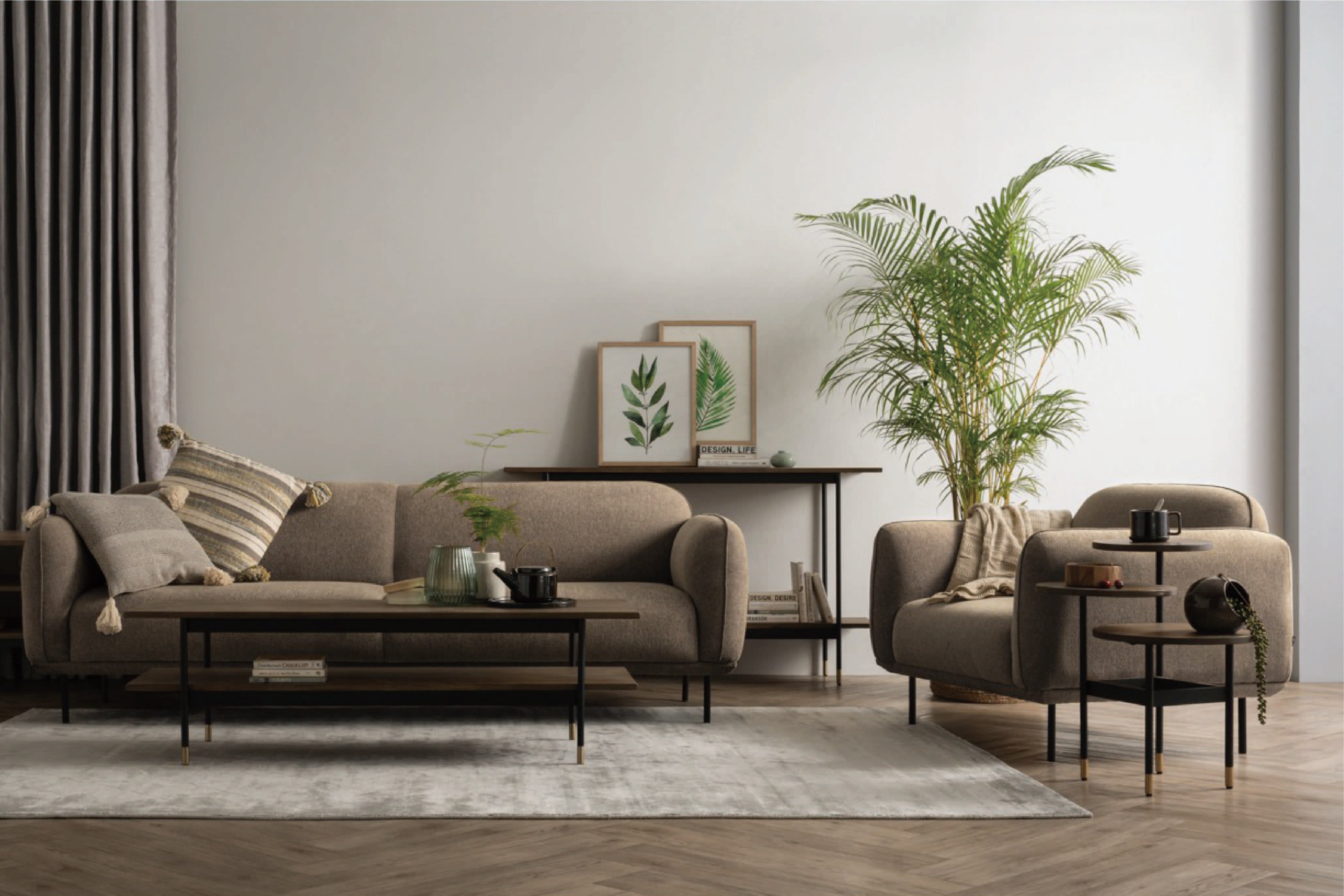 馬來西亞原裝進口實木傢俬 - F系列 - Bora波拉單人梳化