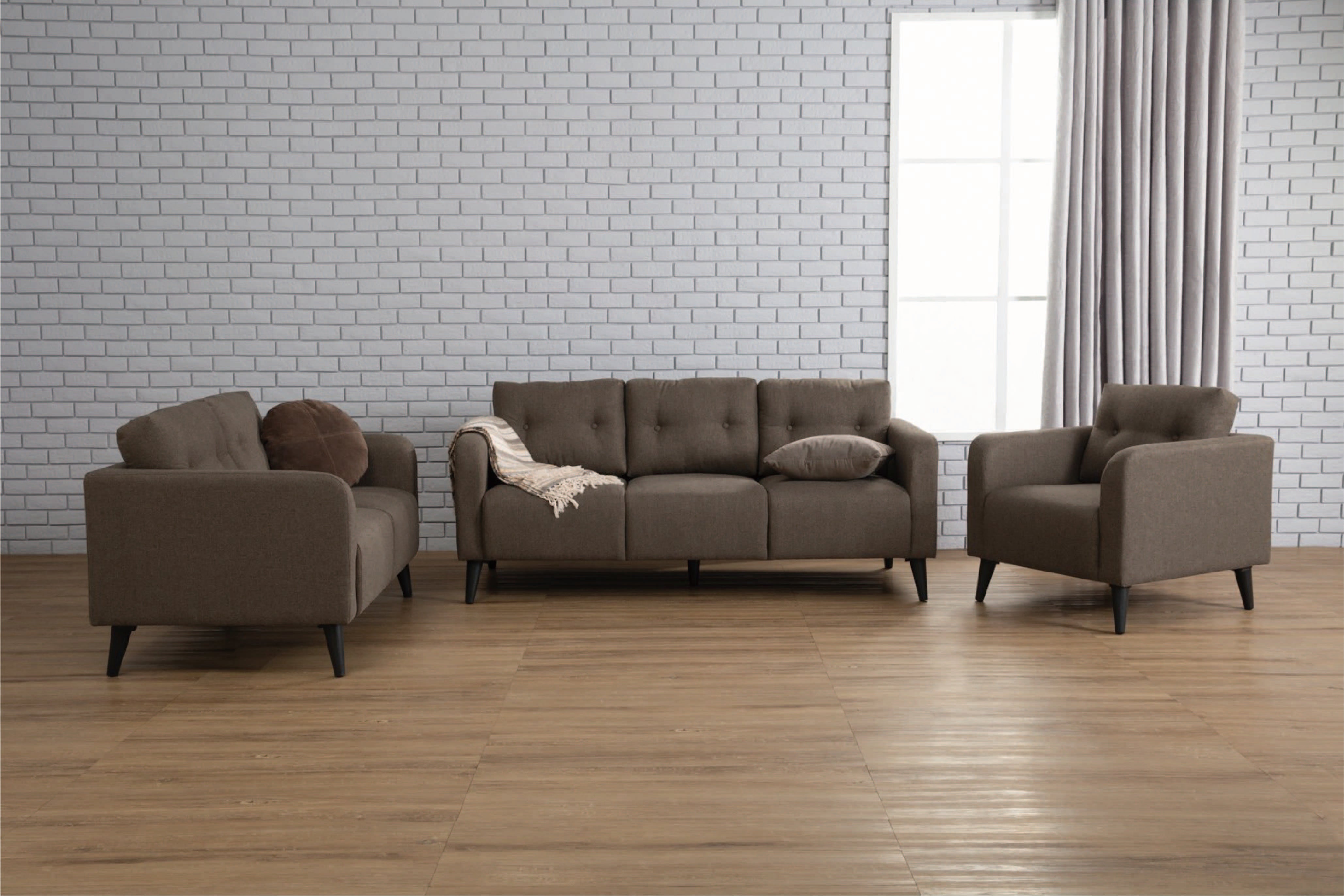 馬來西亞原裝進口實木傢俬 - NZ系列 - ALTO 三座位梳化