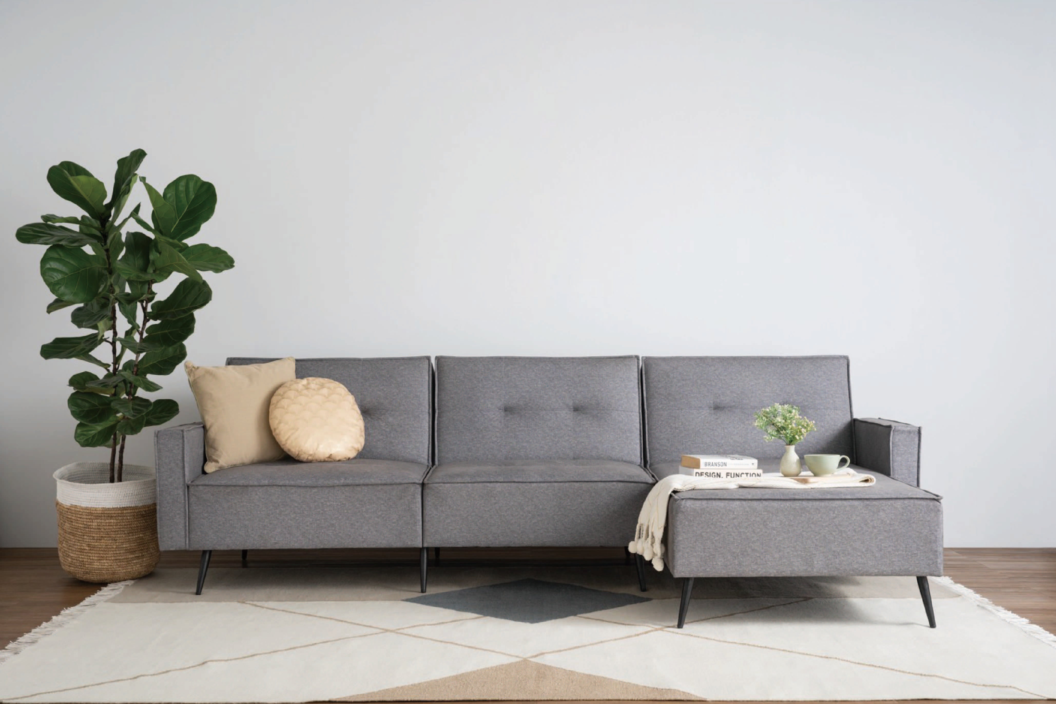 馬來西亞原裝進口實木傢俬 - NZ系列 - AUSTRAL L形三座位梳化床