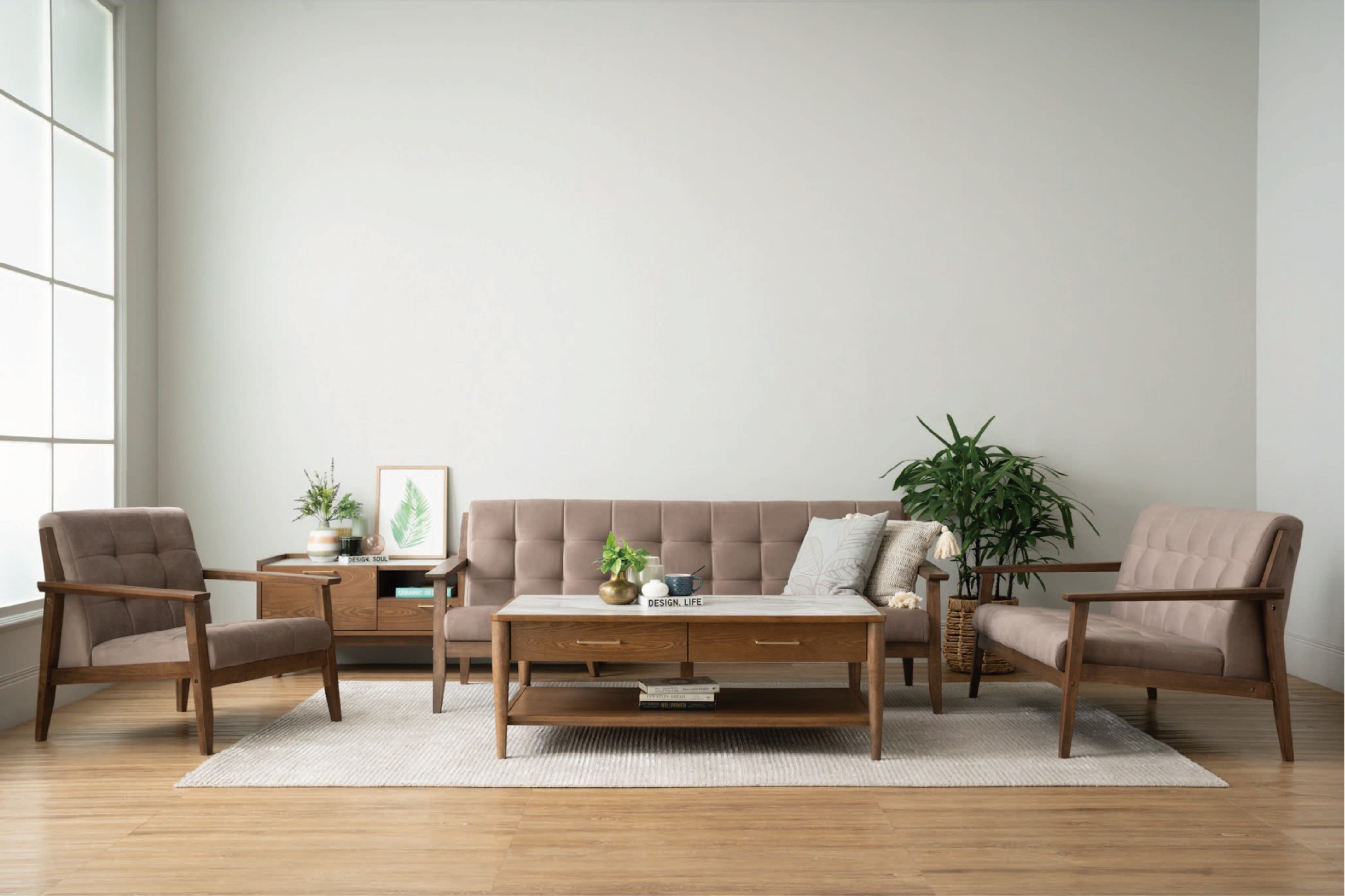 馬來西亞原裝進口實木傢俬 - NZ系列 - TERRA 兩座位梳化