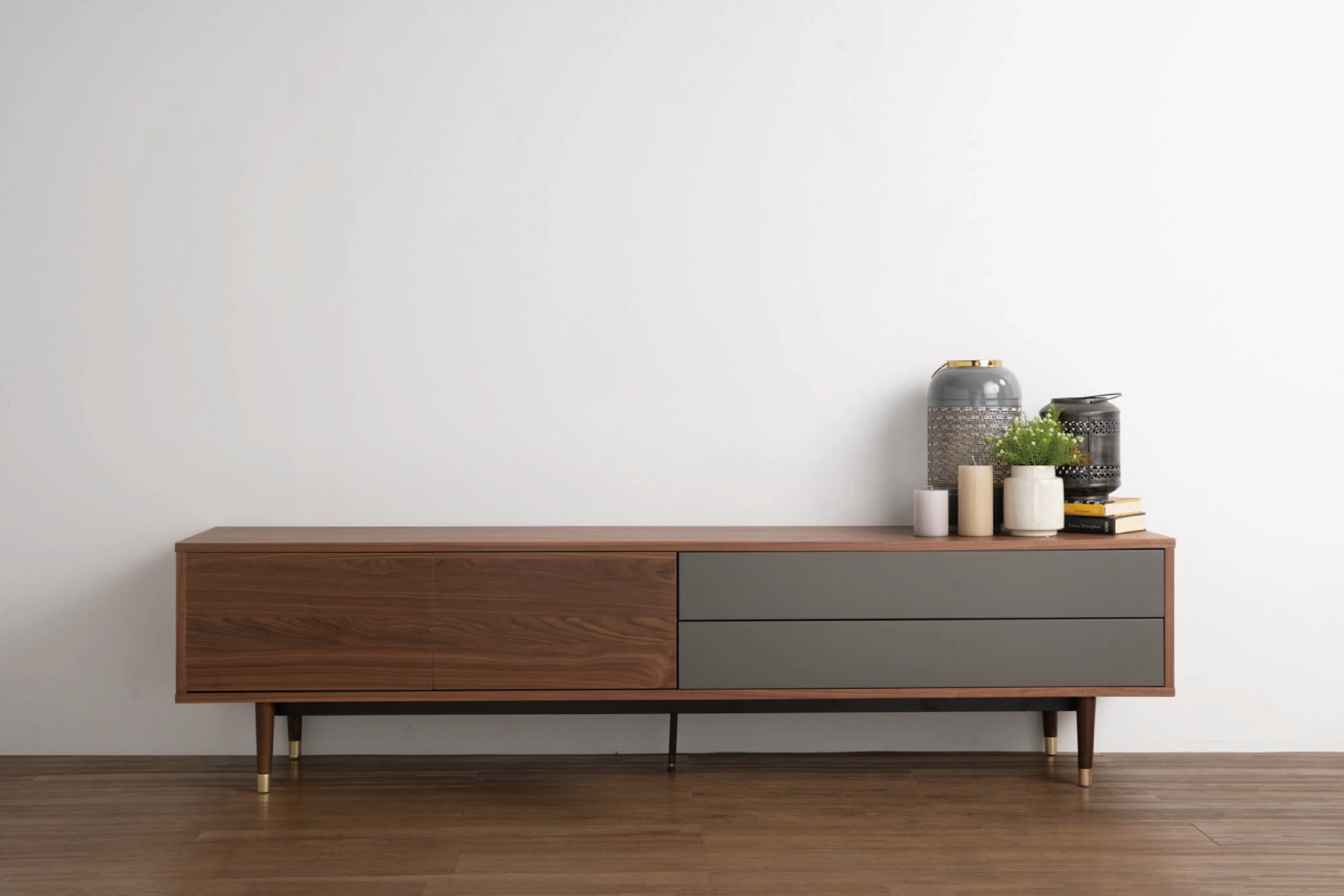 馬來西亞原裝進口實木傢俬 - LU系列 - HOUSTON 2米電視櫃 (橡木)