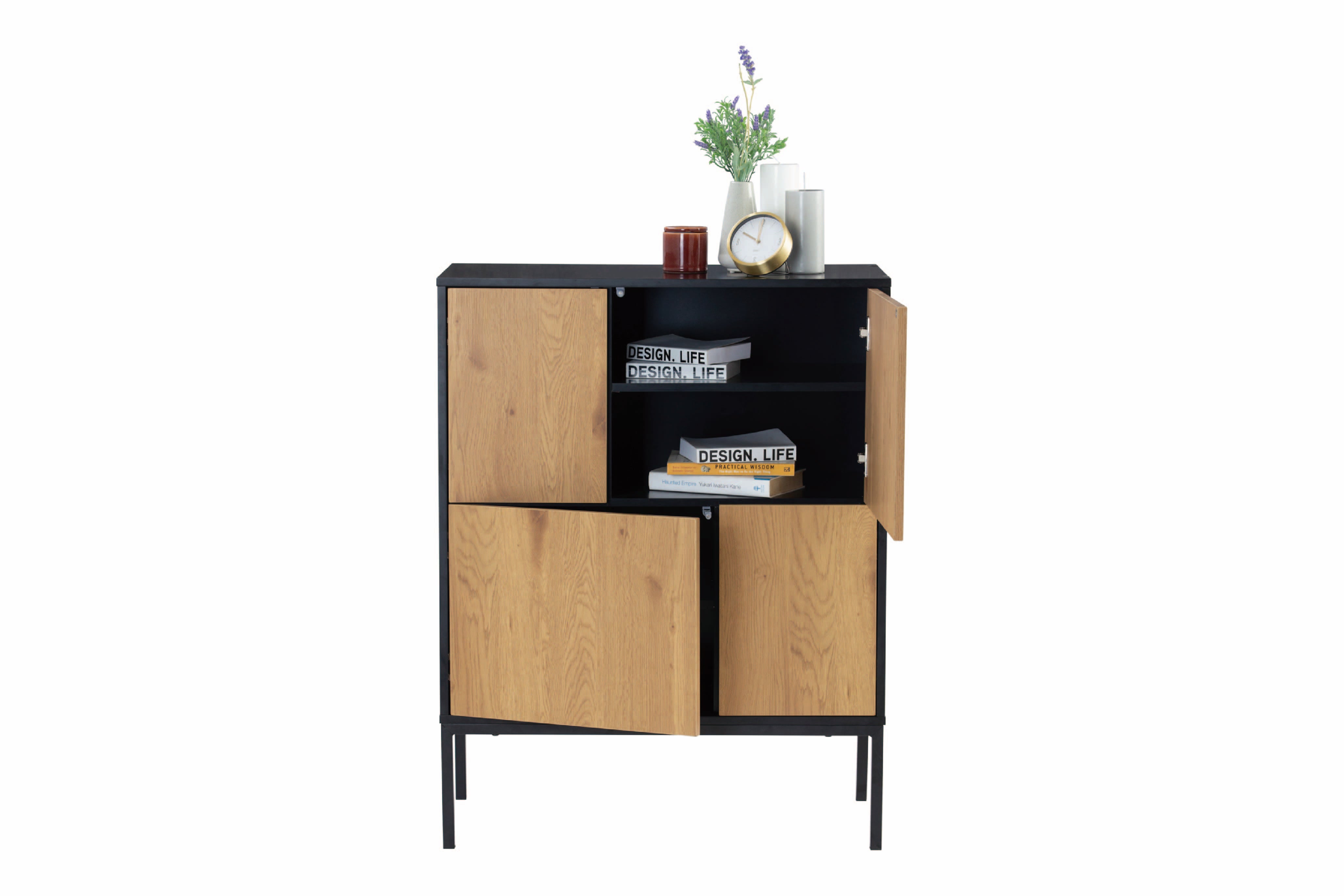 馬來西亞原裝進口實木傢俬 - LU系列 - SLIGO高身儲物邊櫃