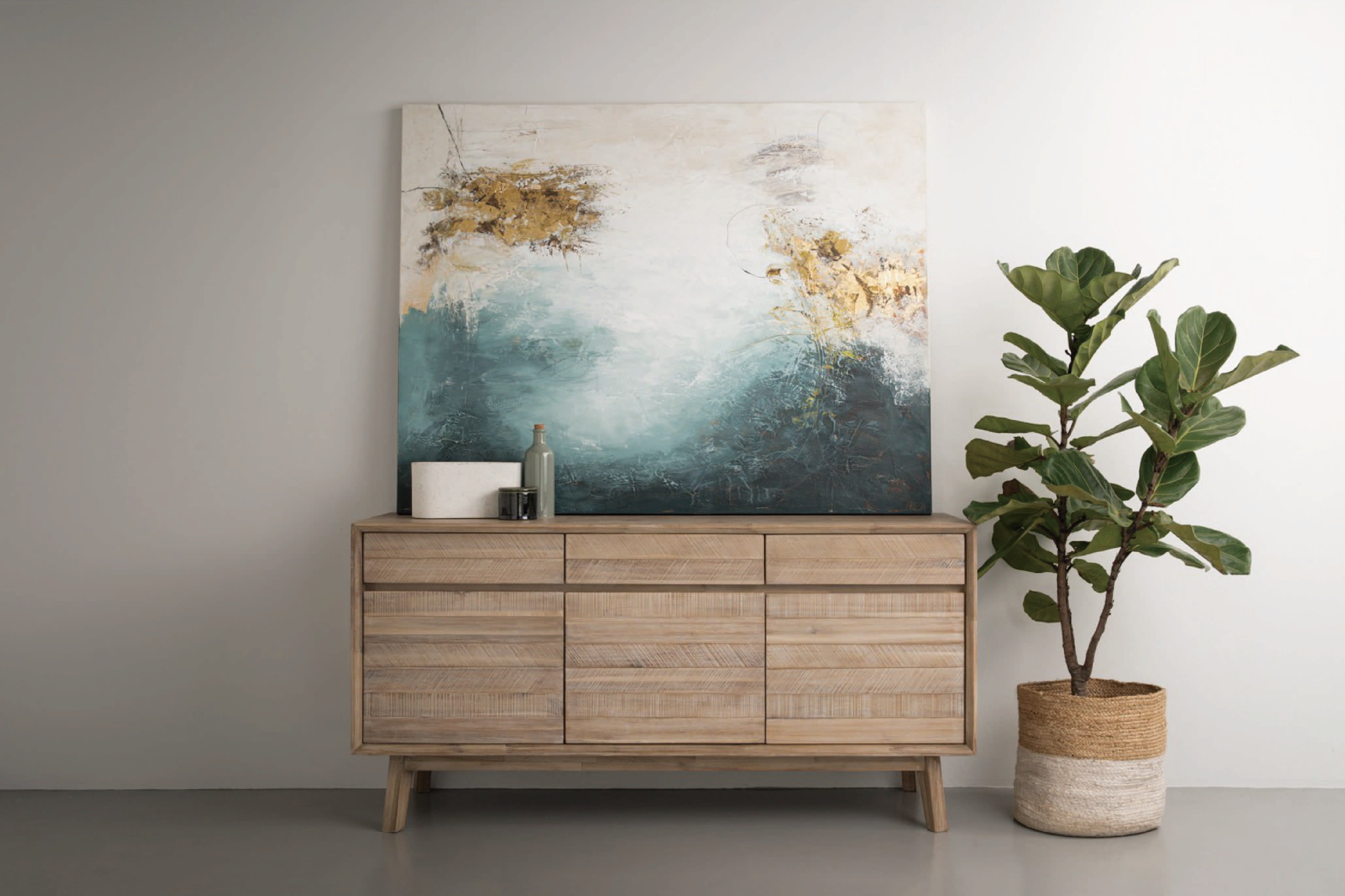 馬來西亞原裝進口實木傢俬 - F系列 - Millai米萊邊櫃