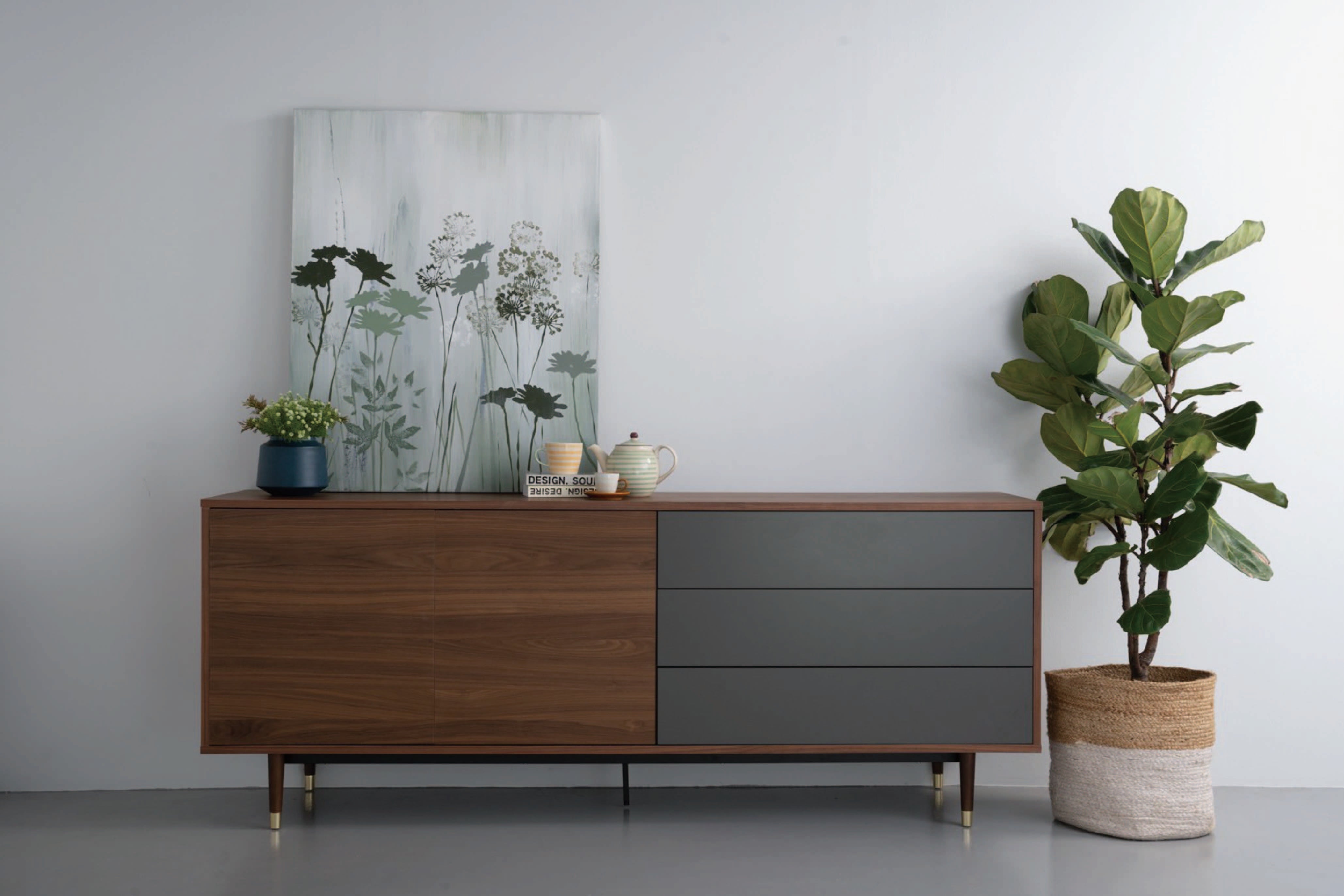 馬來西亞原裝進口實木傢俬 - LU系列 - HOUSTON 2米電視櫃 (白蠟木飾面)