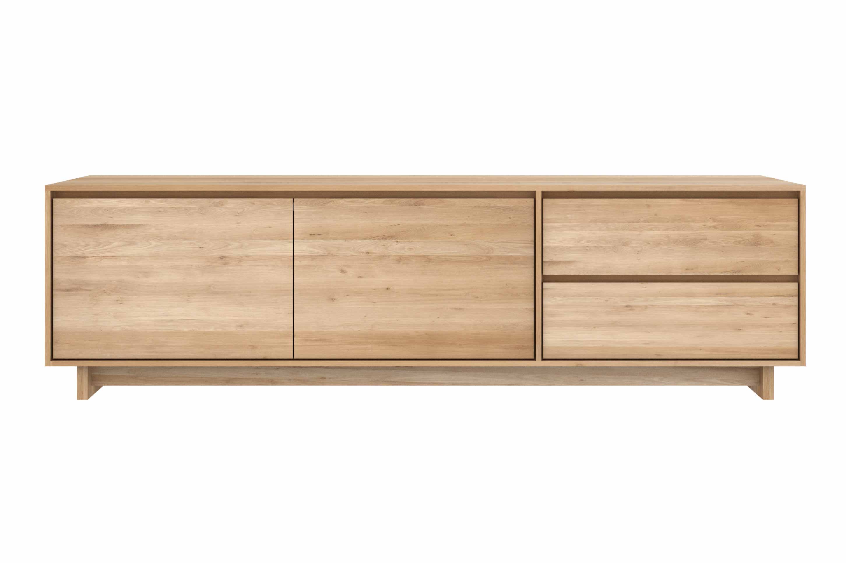 比利時原裝進口實木傢俬 - 收納系列 - Wave系列橡木兩門電視櫃