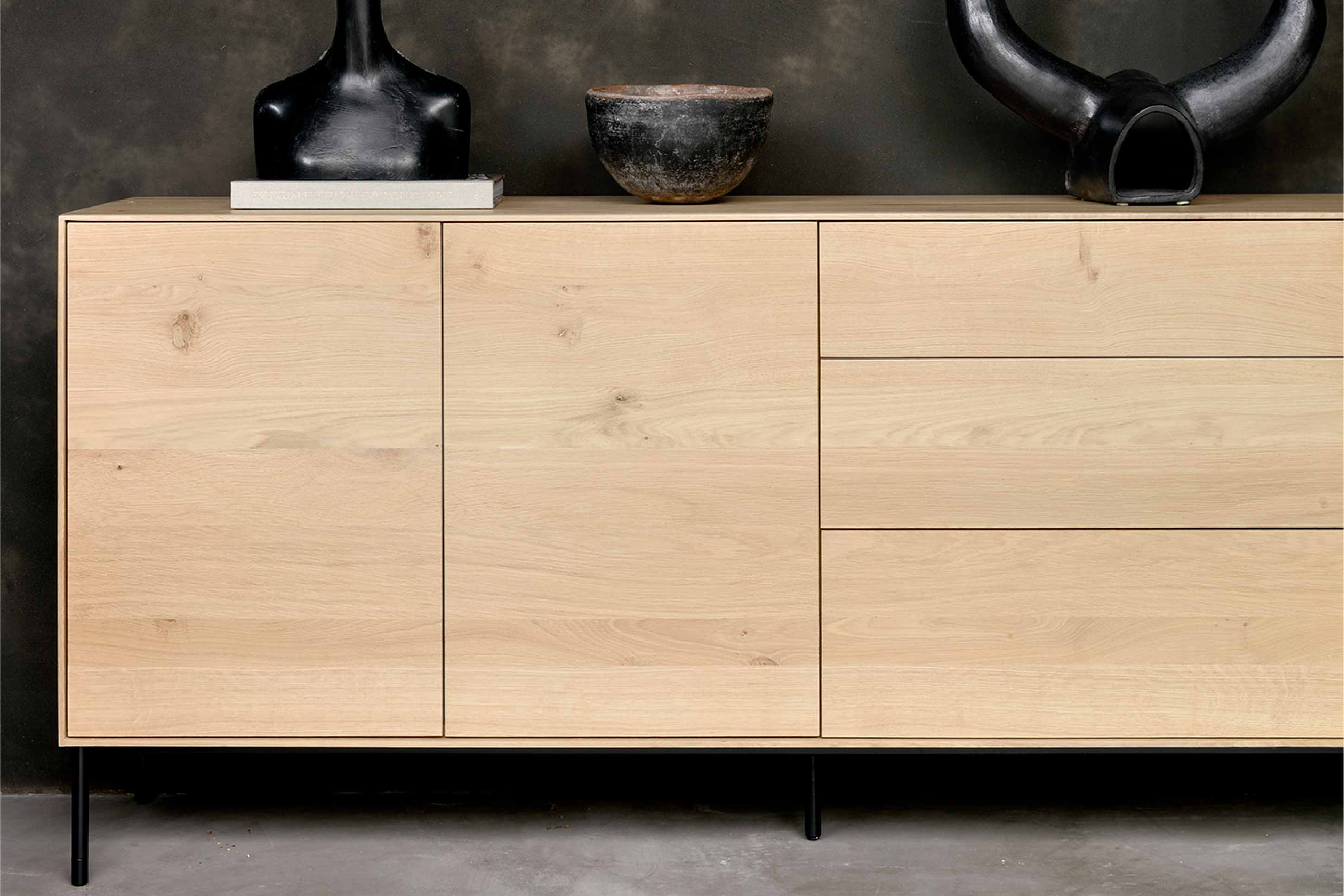 比利時原裝進口實木傢俬 - 收納系列 - Whitebird系列橡木兩門餐具櫃