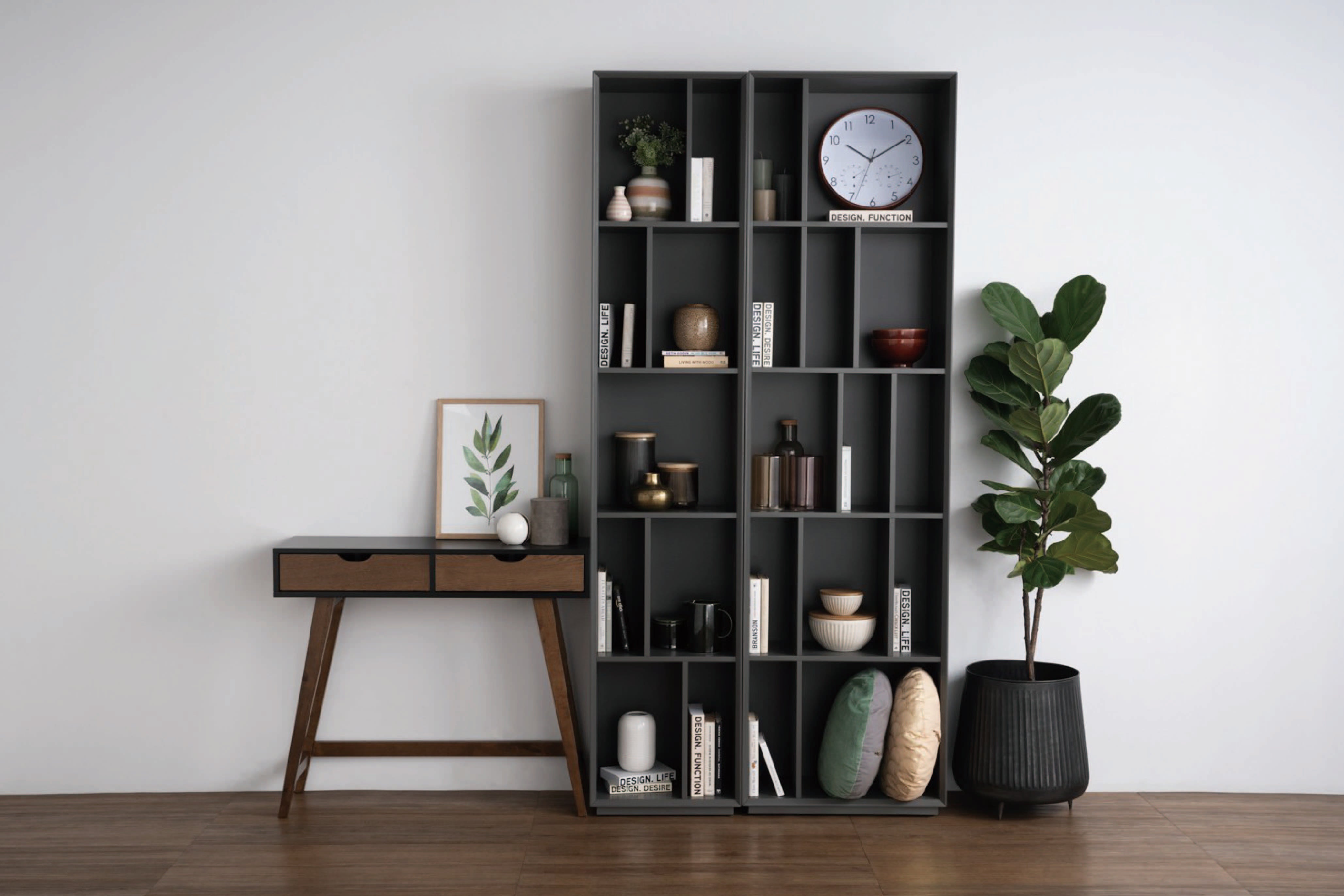 馬來西亞原裝進口實木傢俬 - LU系列 - TRISTAN高身置物層架櫃