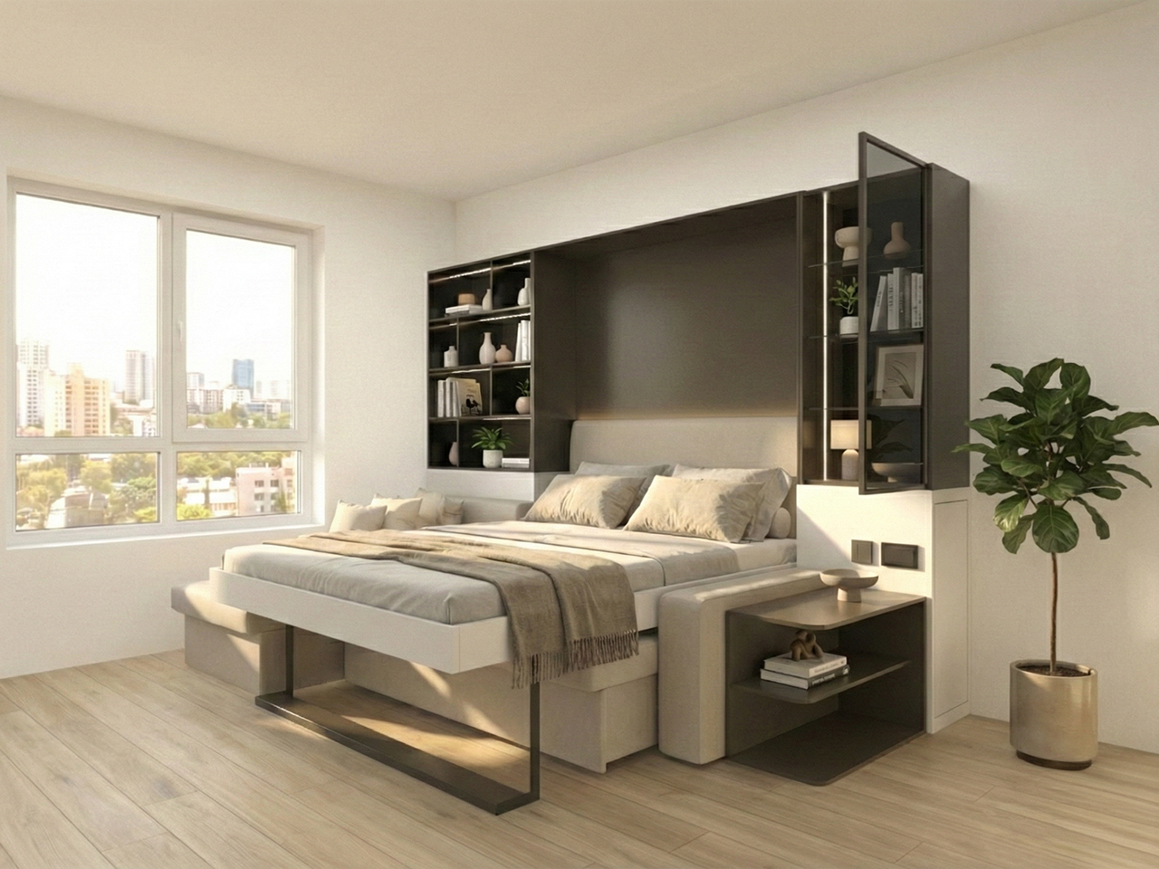 電動翻床連梳化組合