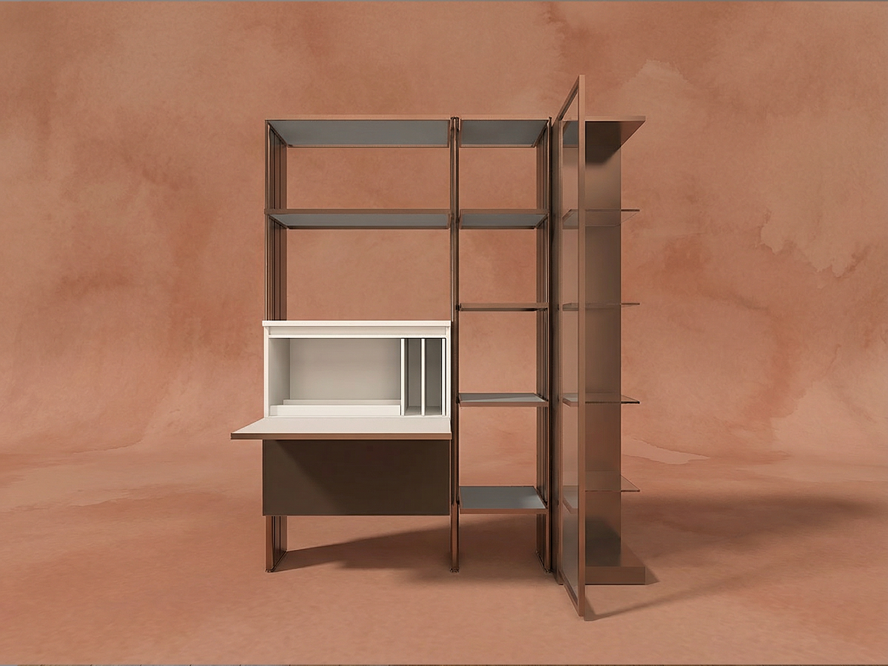 書桌展示儲物架