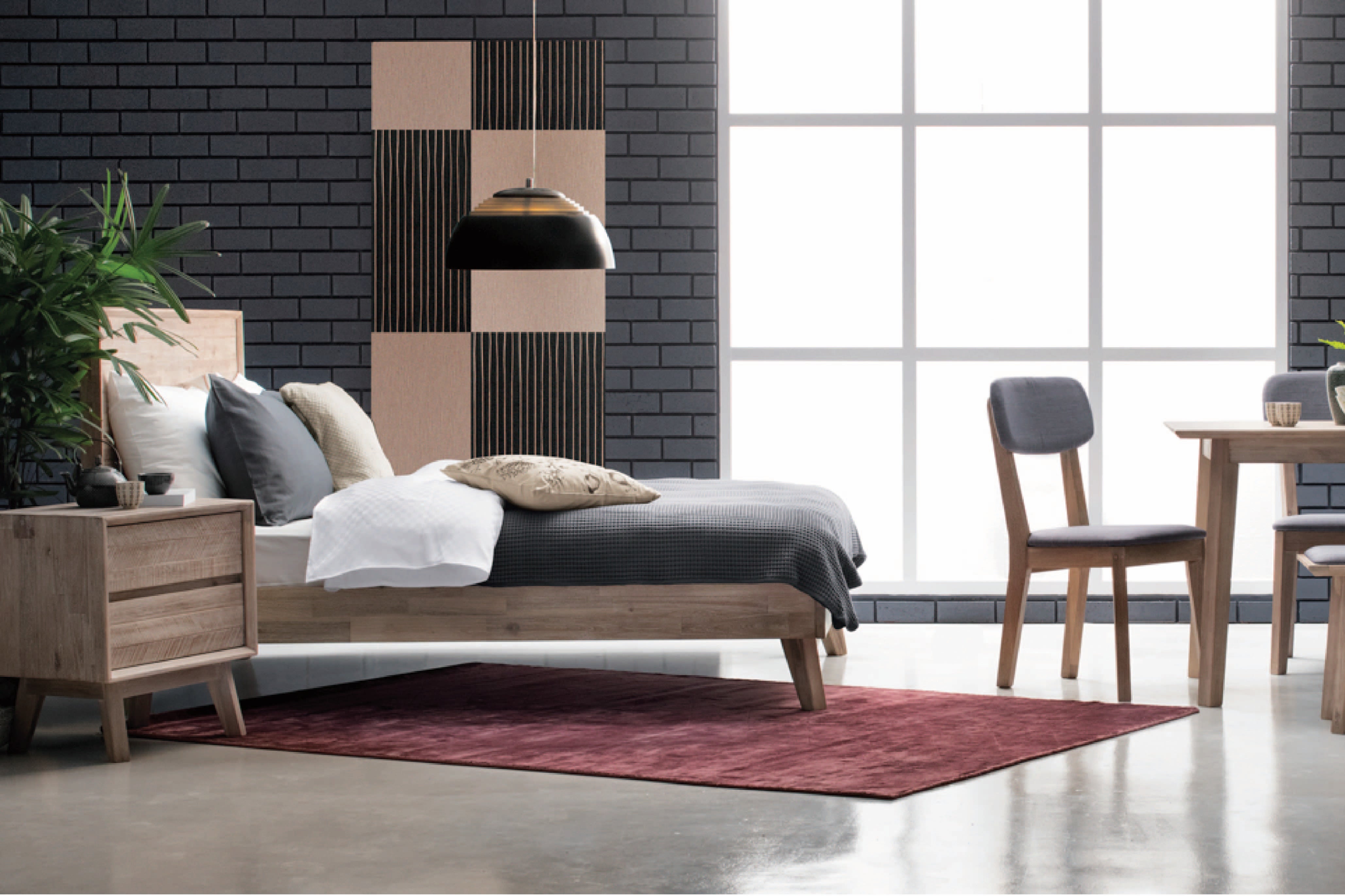 馬來西亞原裝進口實木傢俬 - F系列 - Millai米萊雙人床架