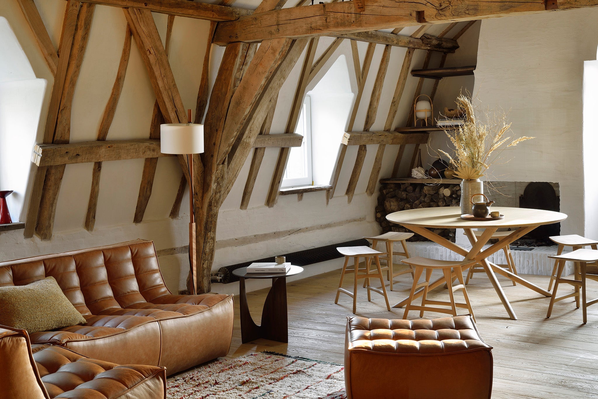 比利時原裝進口實木傢俬 - 餐桌系列 - Mikado系列橡木圓形餐桌