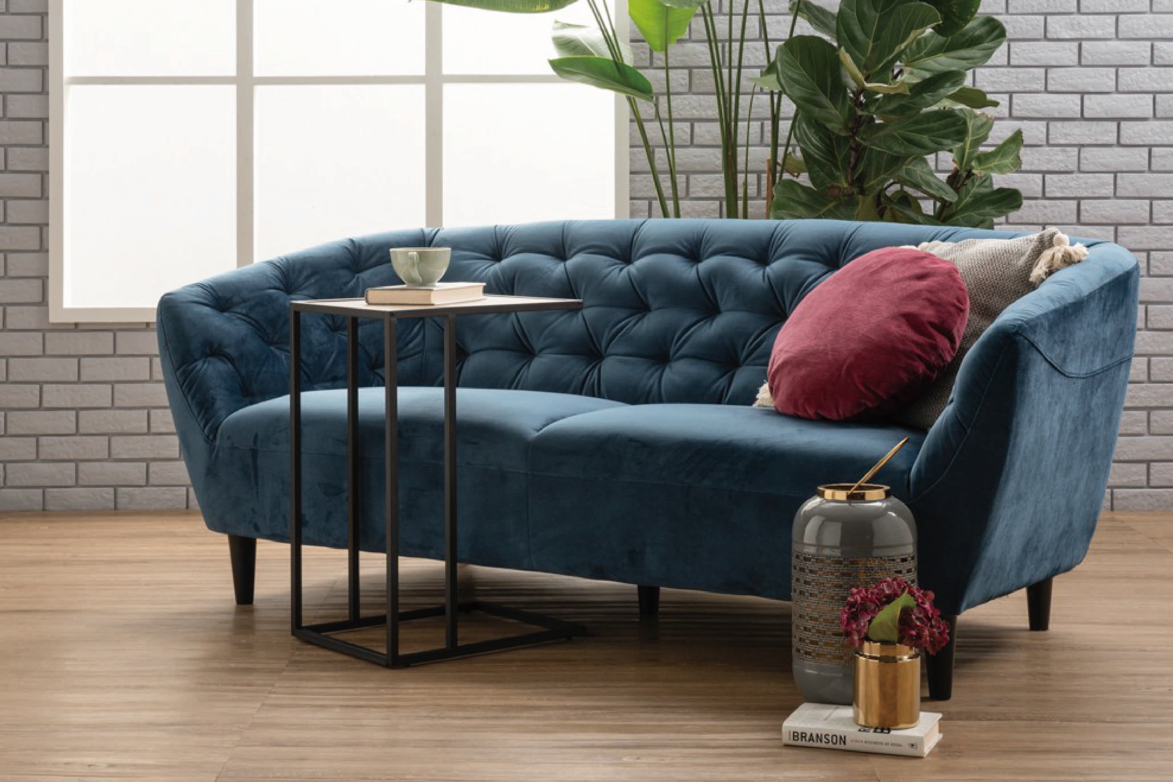 馬來西亞原裝進口實木傢俬 - LU系列 - BRADFORD方形邊几