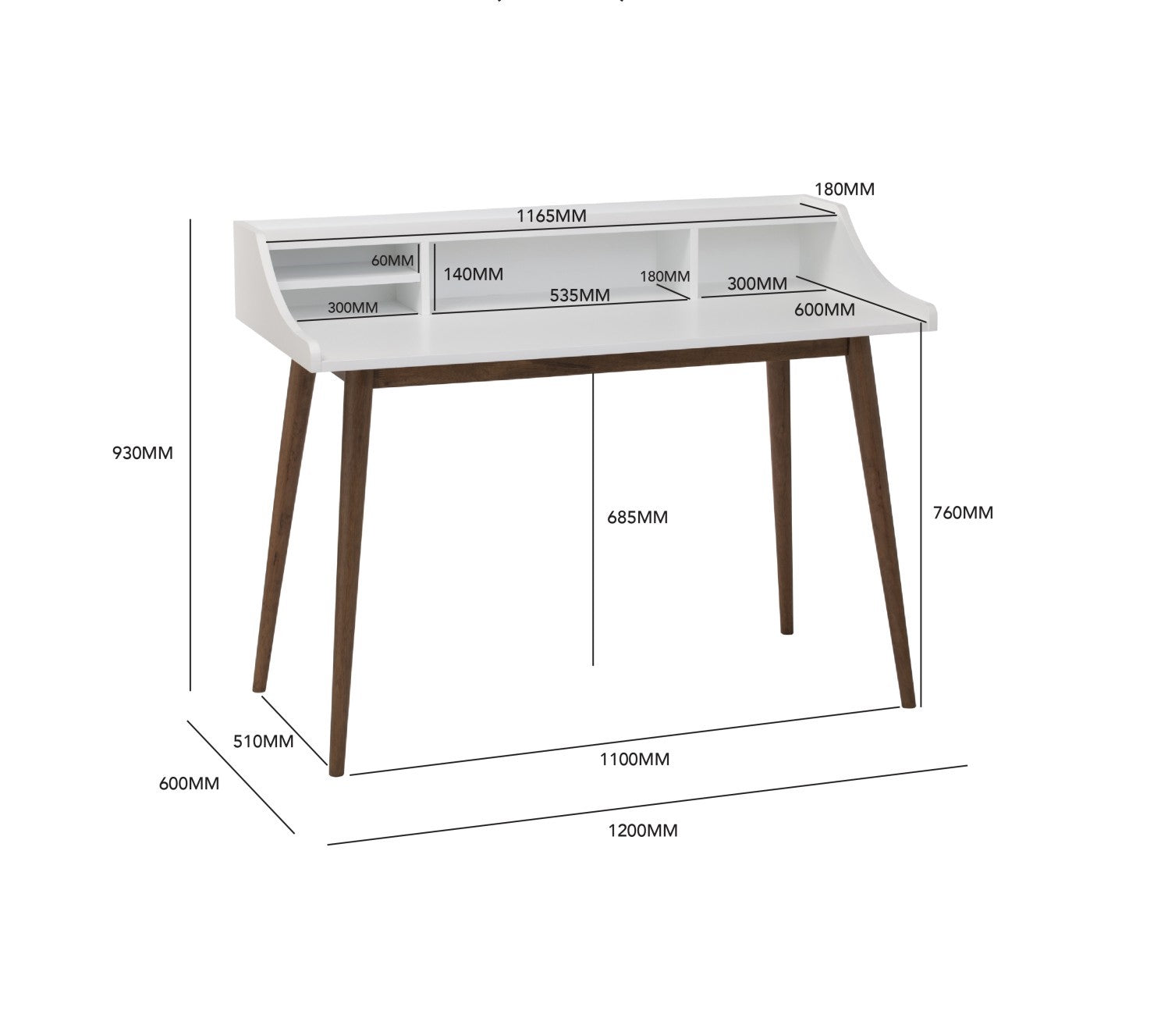 馬來西亞原裝進口實木傢俬 - NZ系列 - LAGOM工作書桌