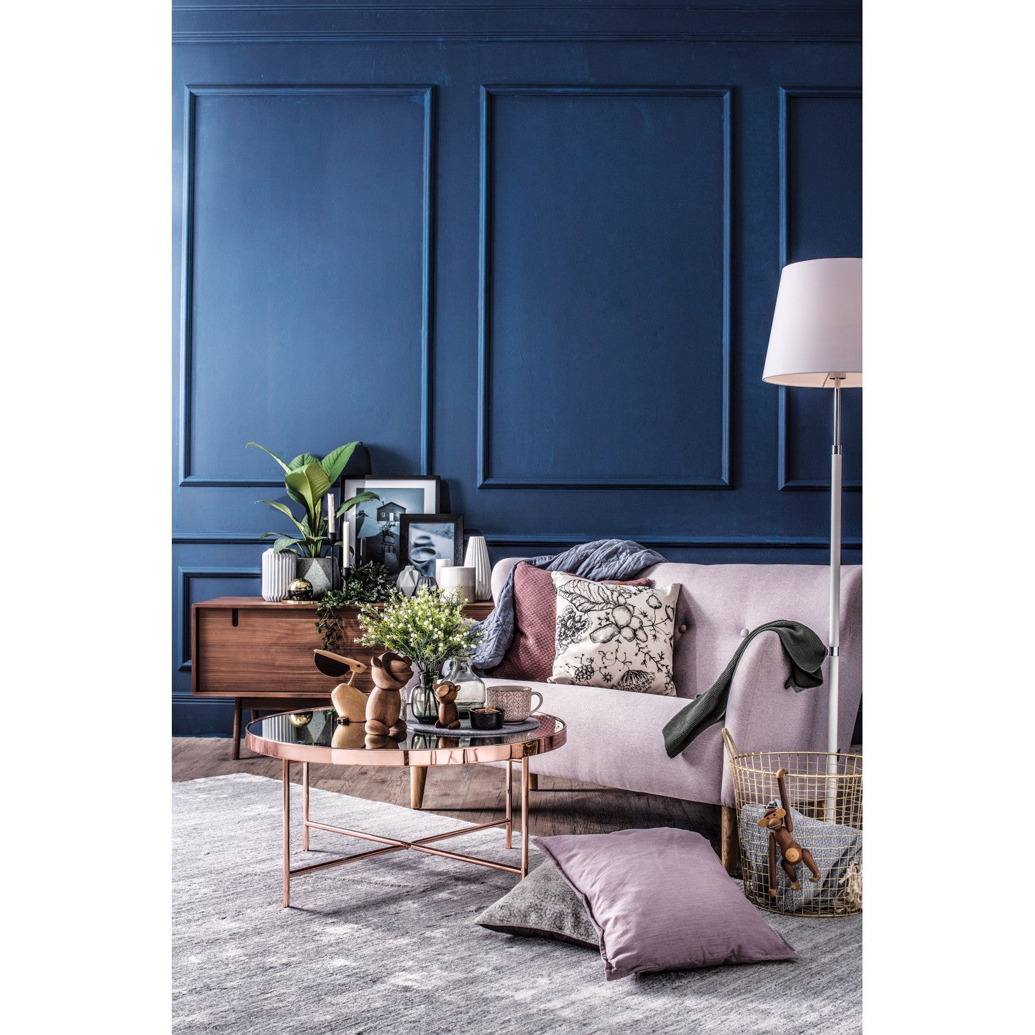 馬來西亞原裝進口實木傢俬 - NC系列 - XANDER圓形鏡面茶几