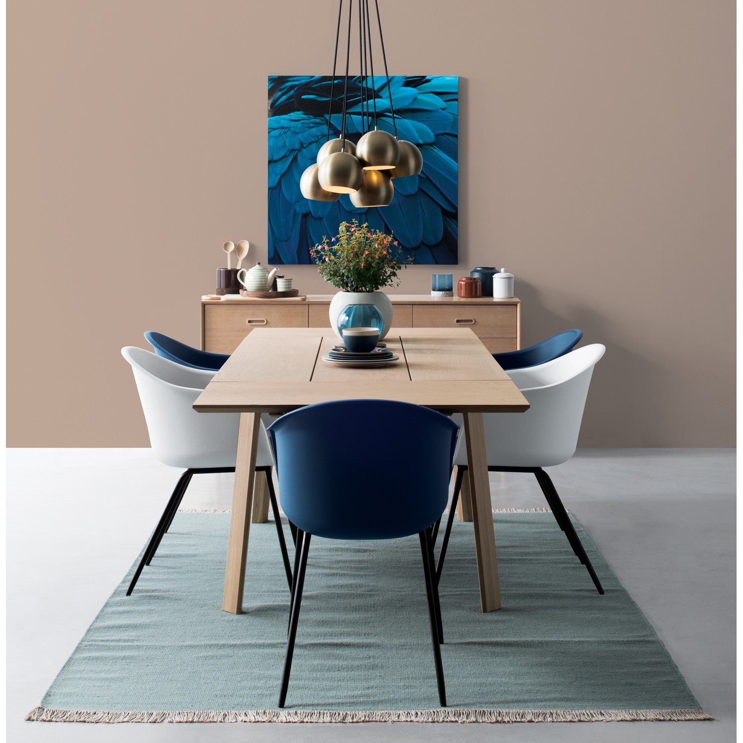 馬來西亞原裝進口實木傢俬 - LU系列 - NOUD單邊延伸餐桌