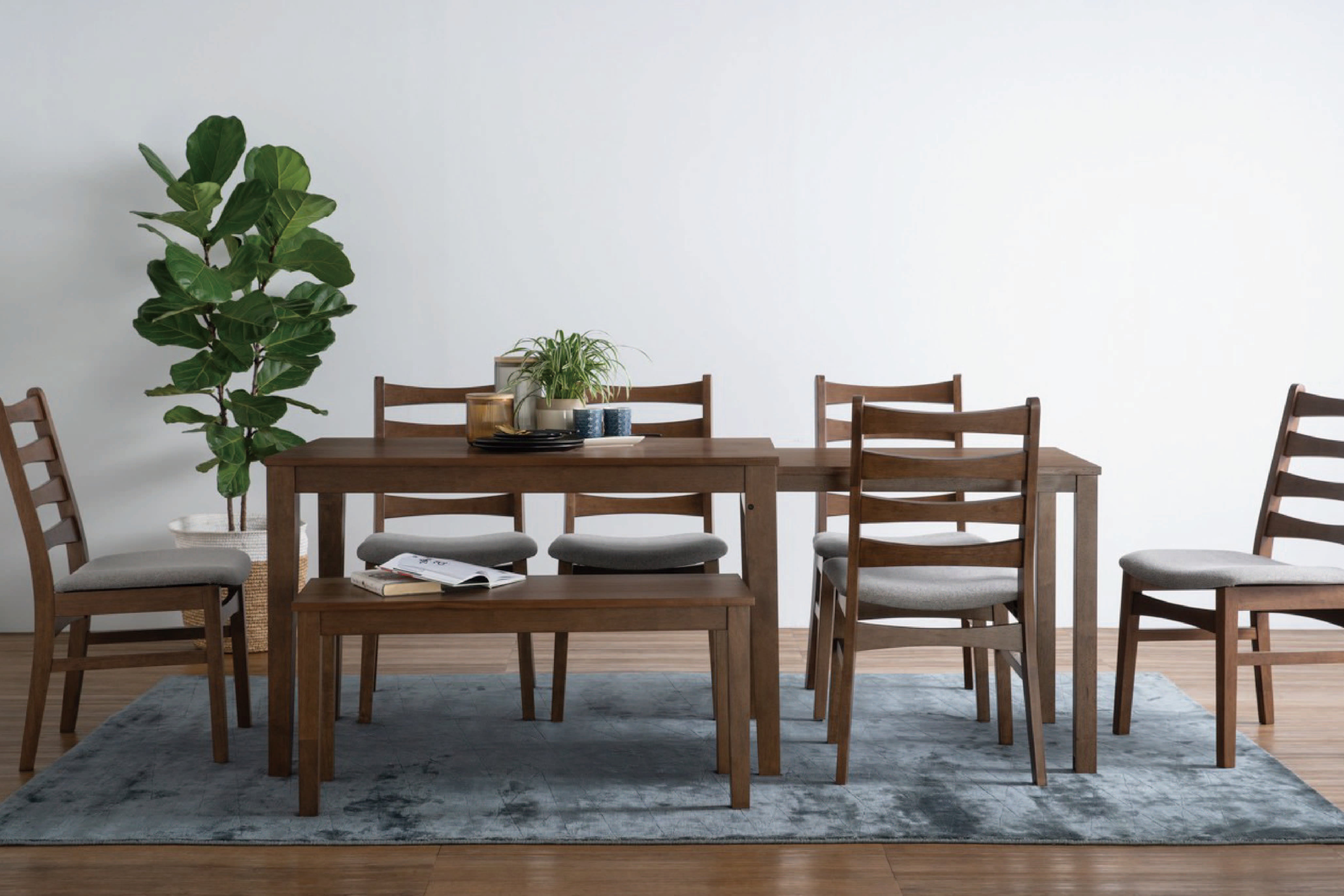 馬來西亞原裝進口實木傢俬 - LU系列 - DITTA延伸餐桌