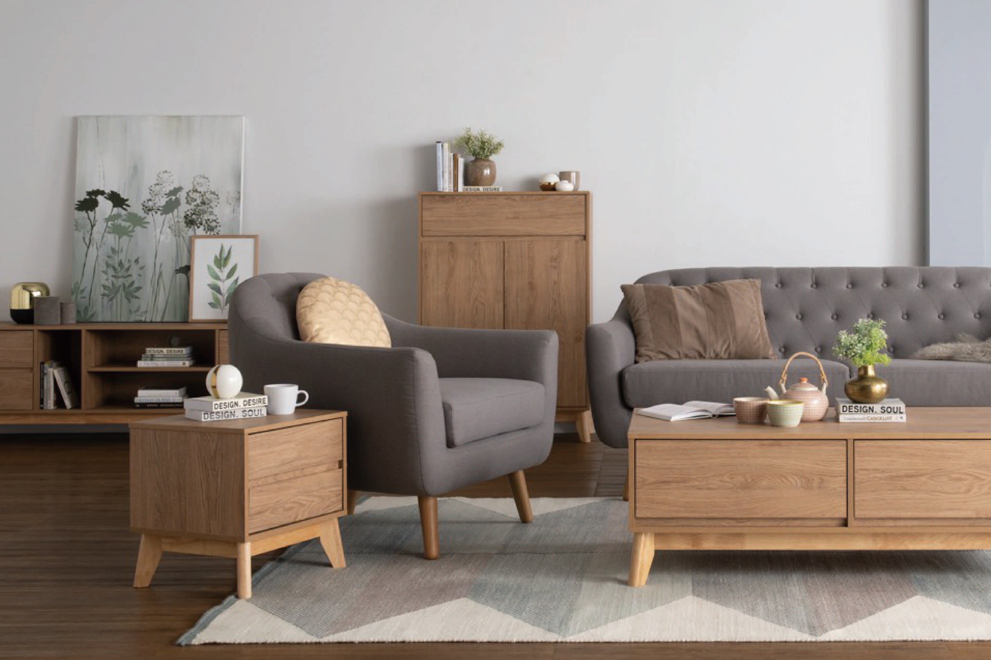 馬來西亞原裝進口實木傢俬 - LU系列 - SENKU單座位梳化