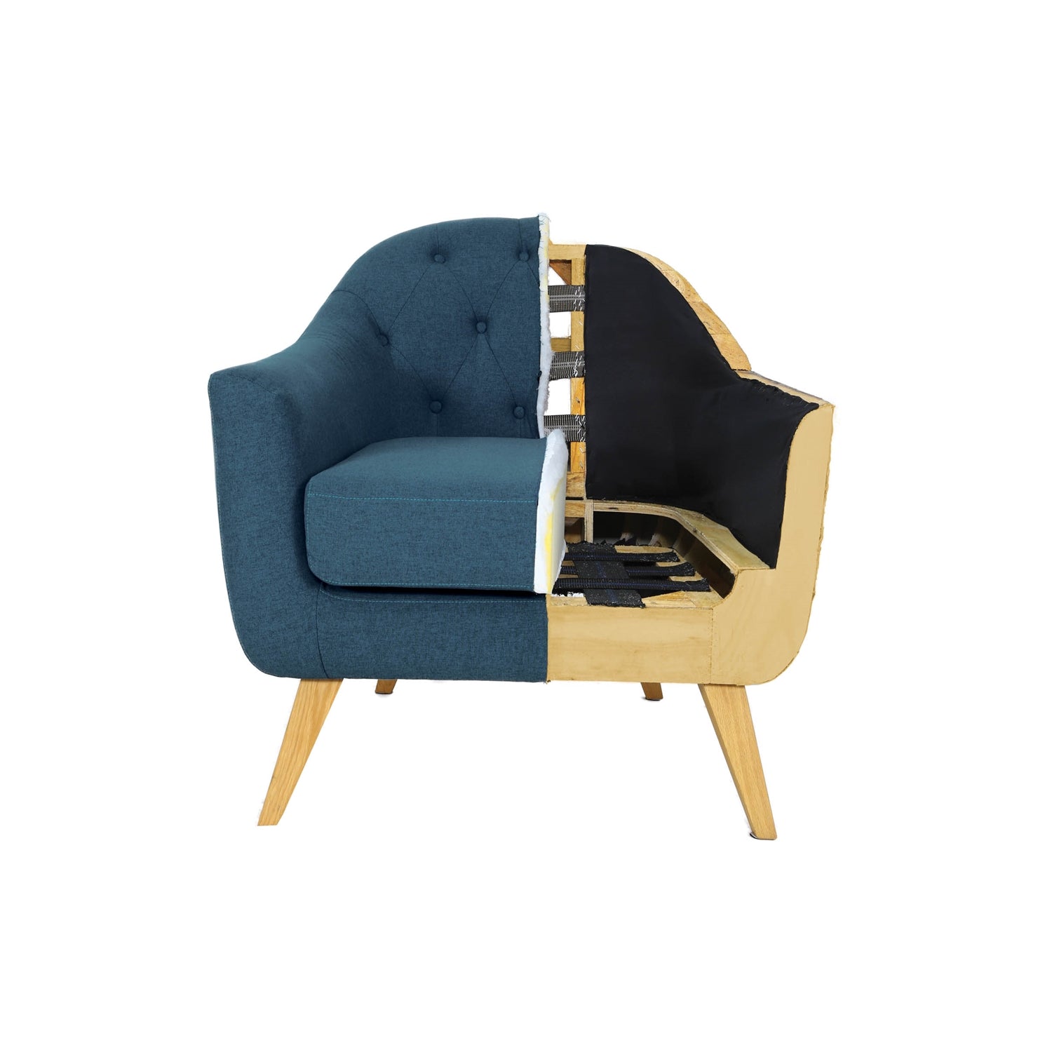 馬來西亞原裝進口實木傢俬 - LU系列 - SENKU單座位梳化