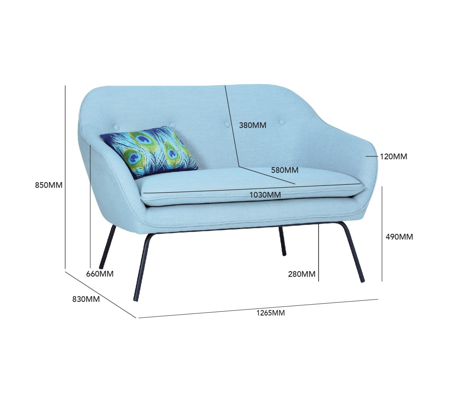 馬來西亞原裝進口實木傢俬 - LU系列 - PICANTO雙座位梳化