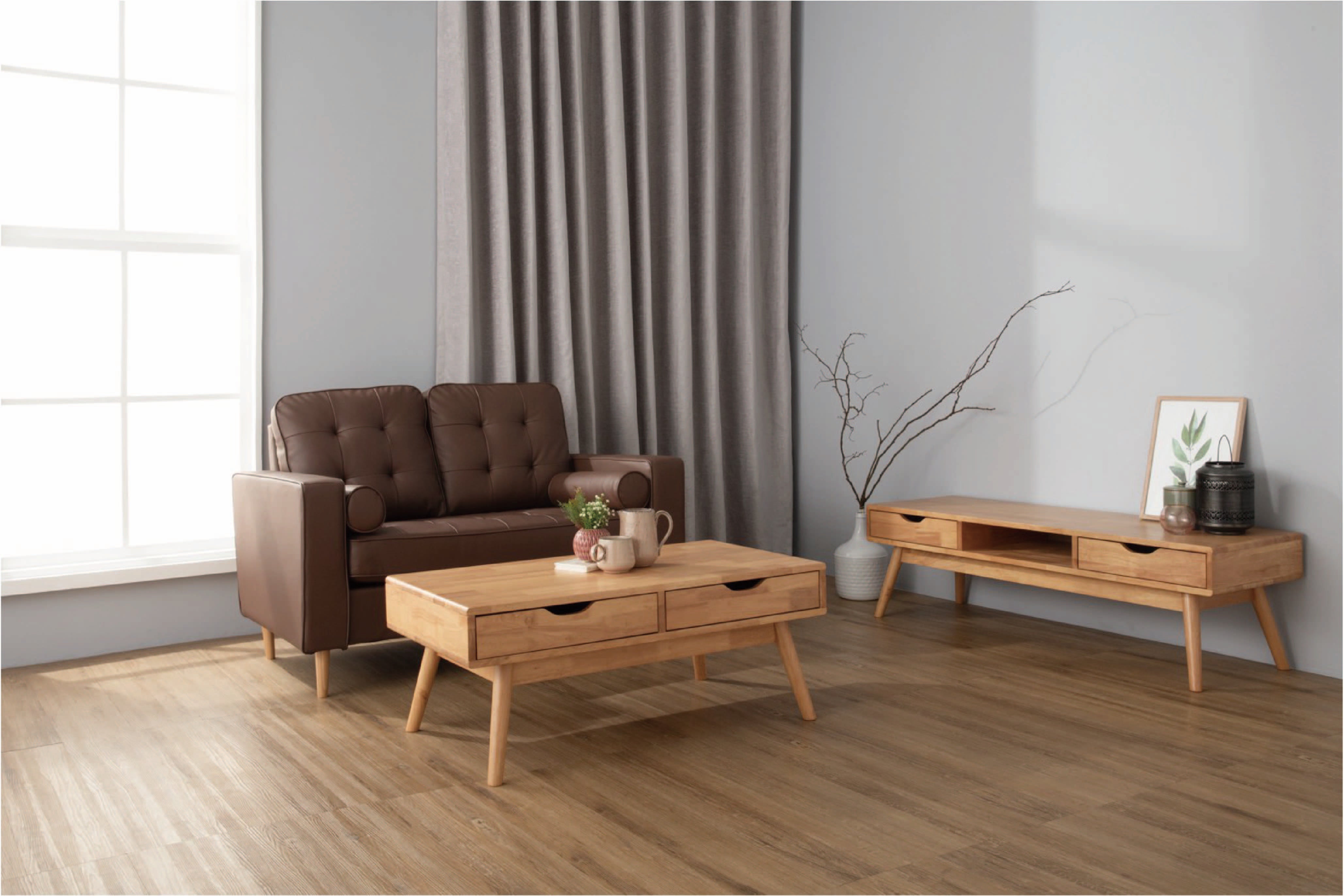 馬來西亞原裝進口實木傢俬 - NZ系列 - ROYCE兩座位梳化