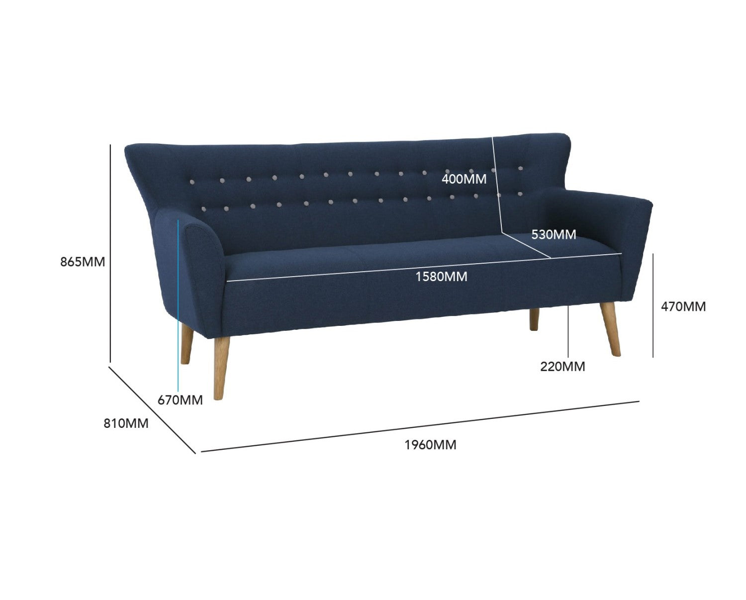 馬來西亞原裝進口實木傢俬 - LU系列 - ECLIPSE三座位梳化
