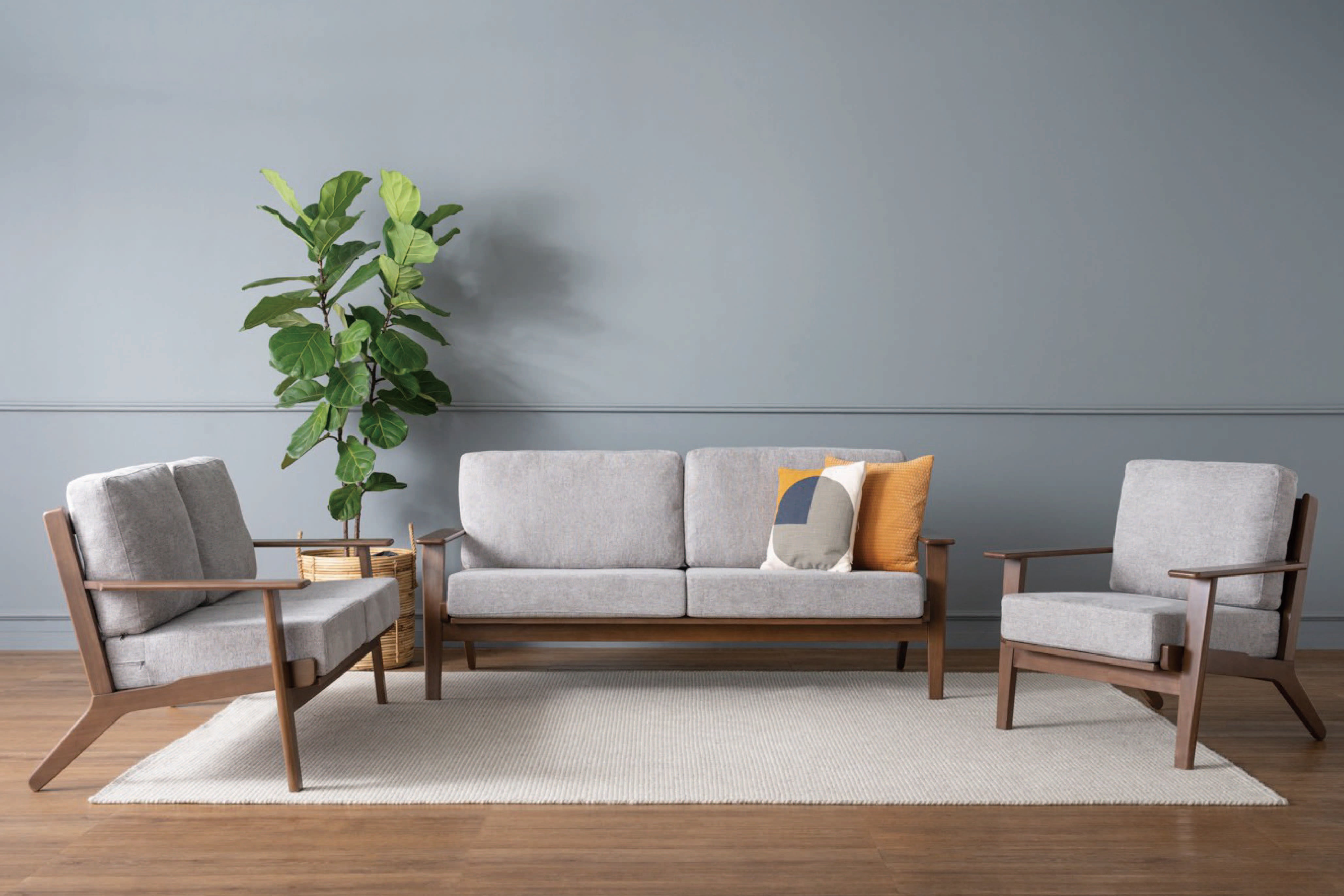 馬來西亞原裝進口實木傢俬 - LU系列 - ATIVA三座位梳化