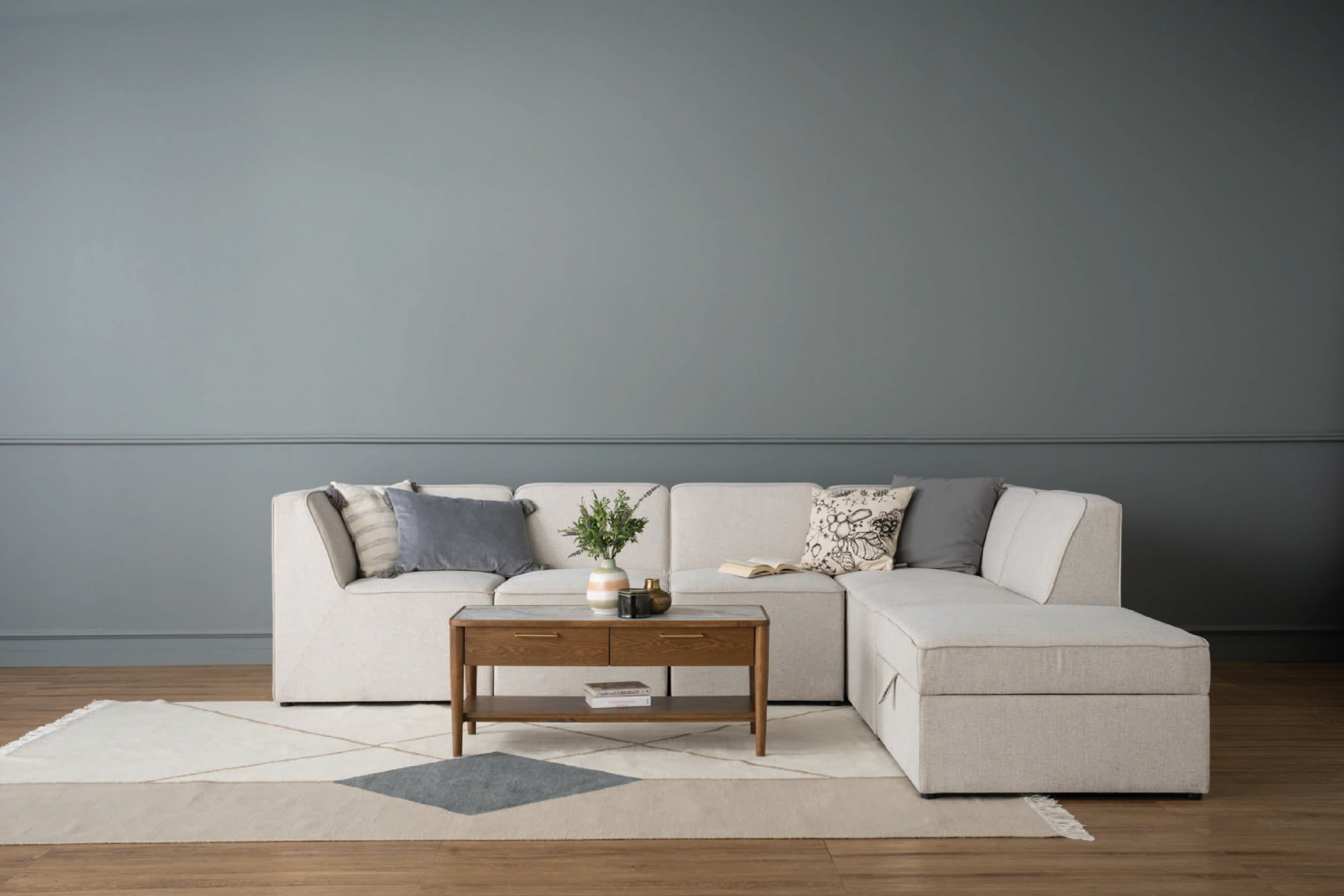 馬來西亞原裝進口實木傢俬 - NZ系列 - TRAVERESE角位梳化