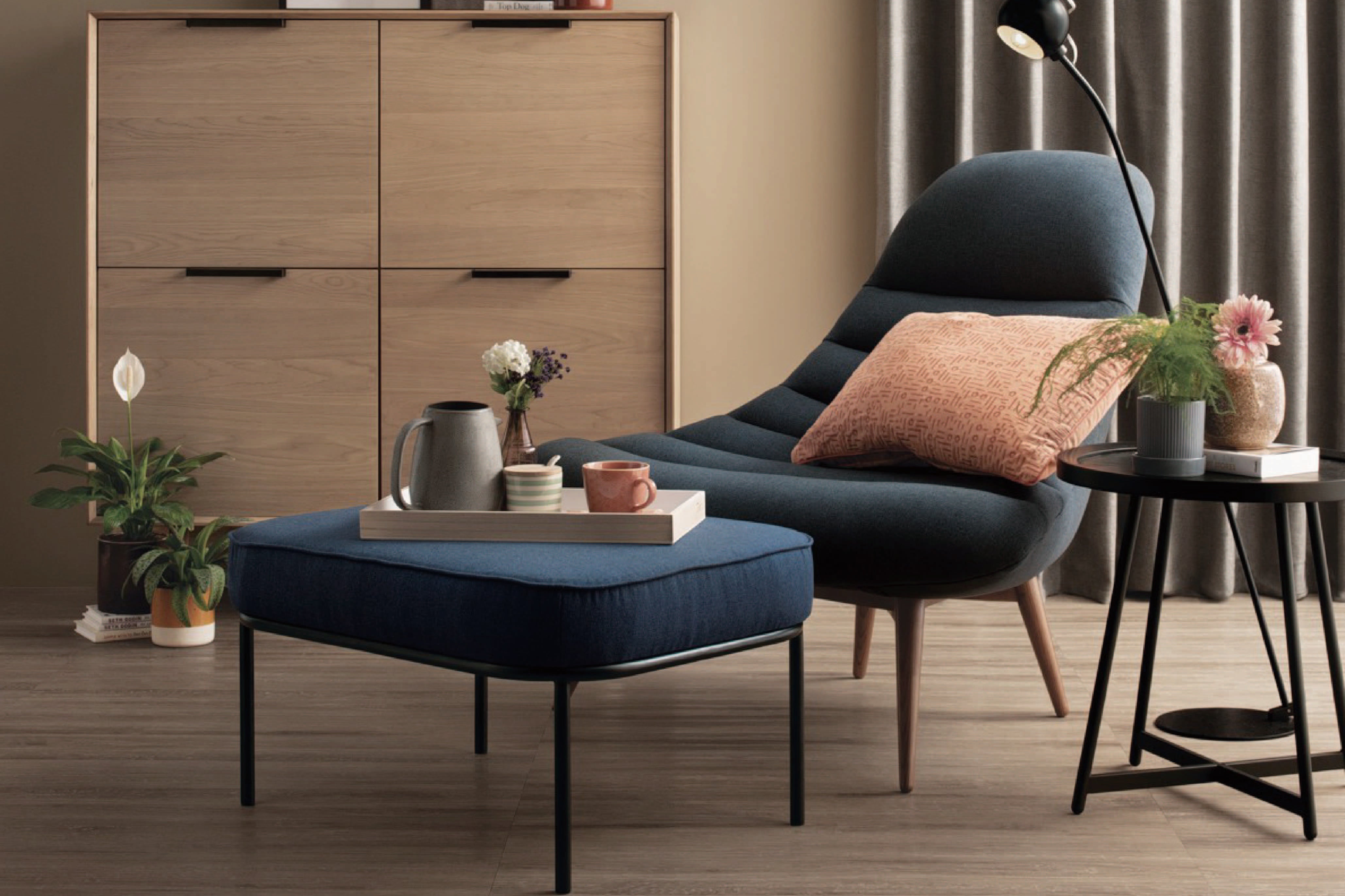 馬來西亞原裝進口實木傢俬 - LU系列 - TRAX腳凳