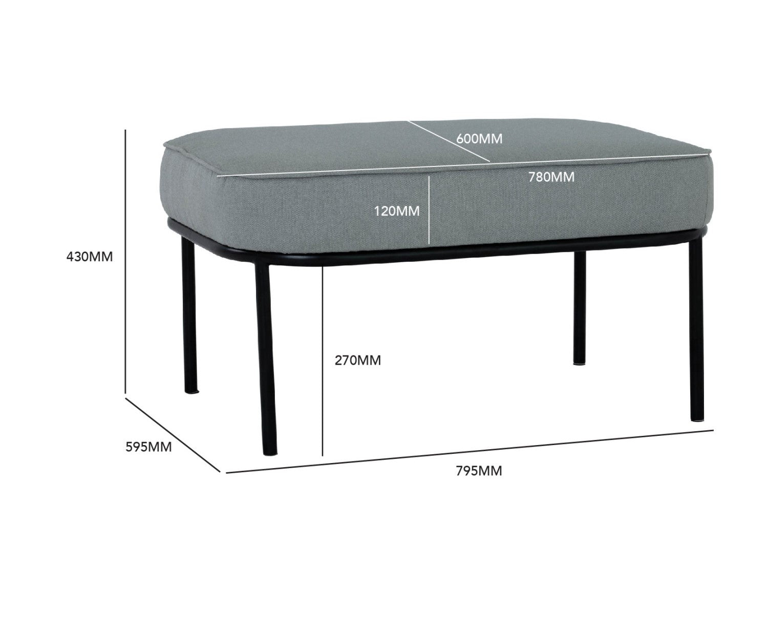 馬來西亞原裝進口實木傢俬 - LU系列 - TRAX腳凳