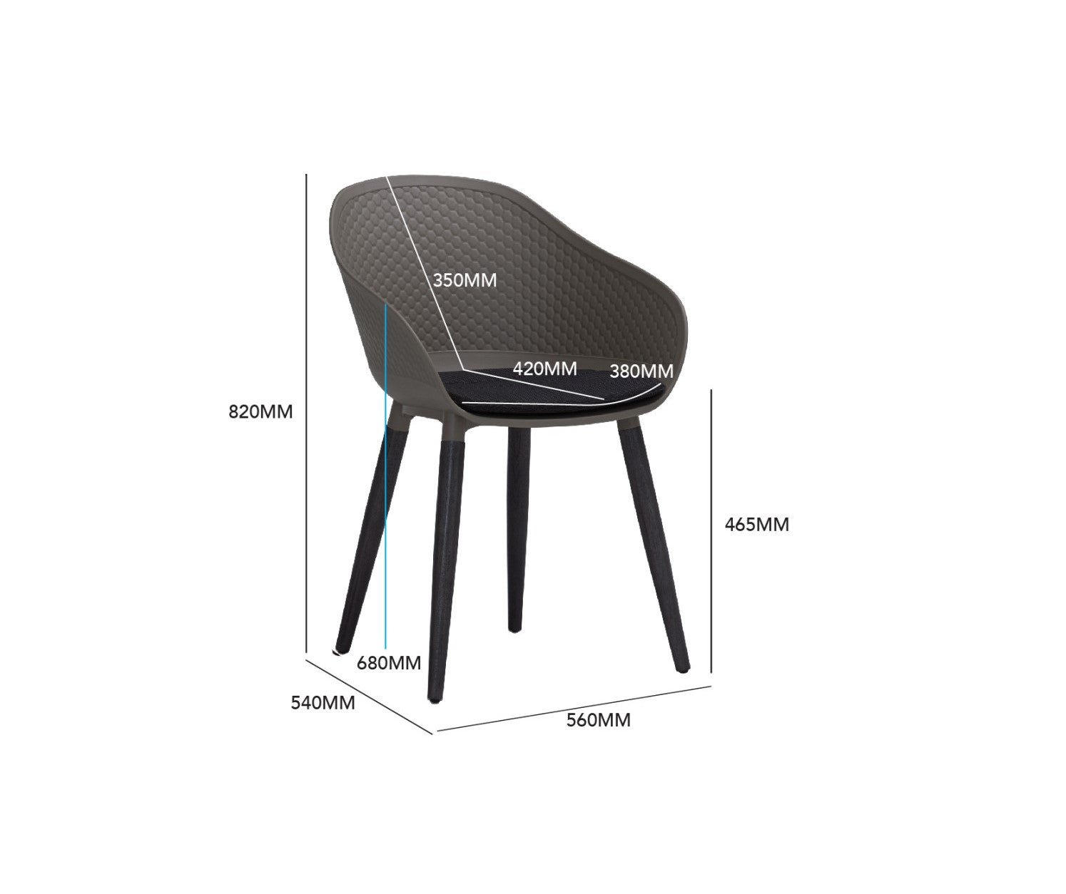 馬來西亞原裝進口實木傢俬 - F系列 - Houston休斯敦餐椅