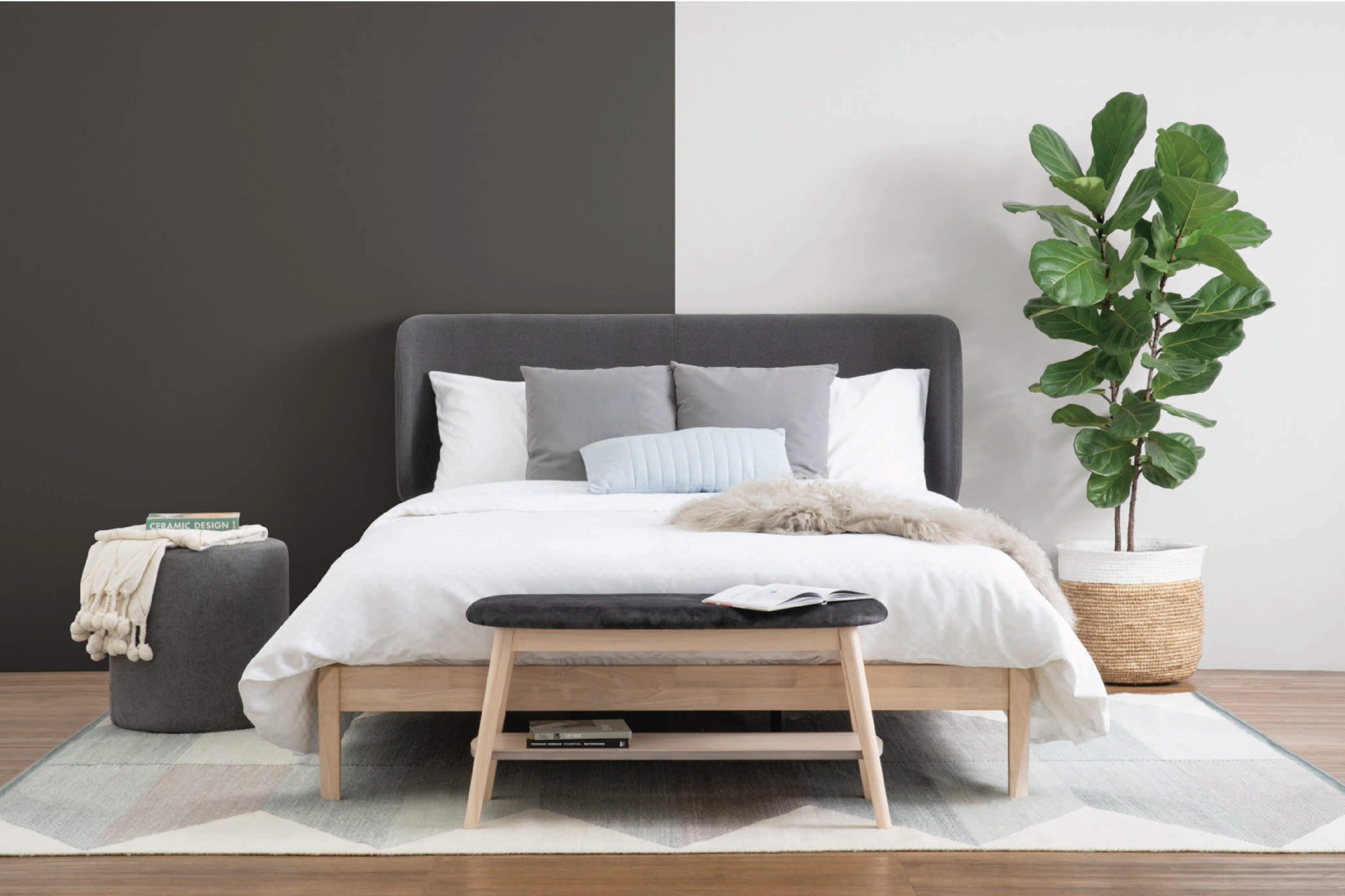 馬來西亞原裝進口實木傢俬 - LU系列 - OZEL 0.9米長凳