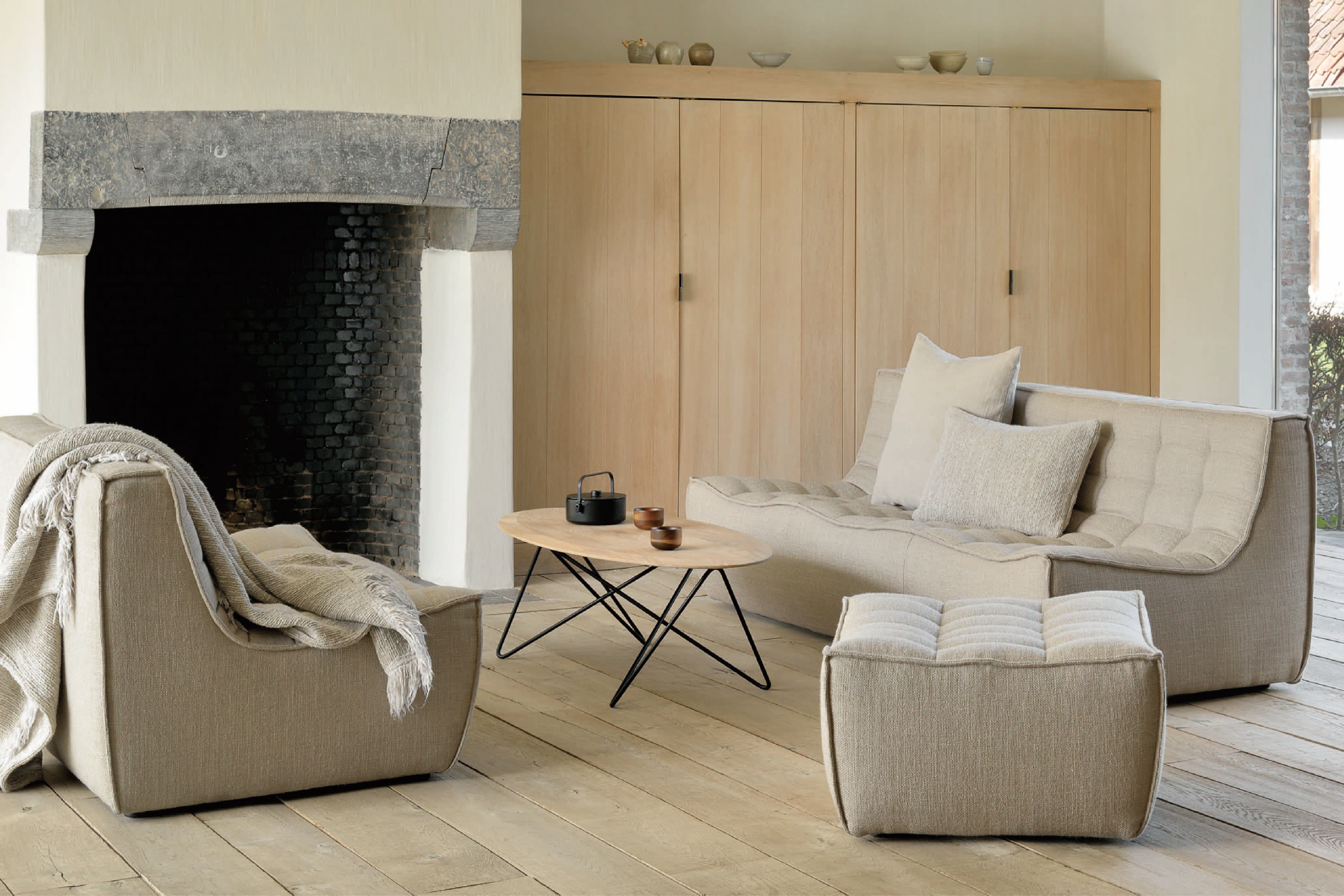 比利時原裝進口實木傢俬 - 茶几系列 - Orb系列金屬腳橡木茶几