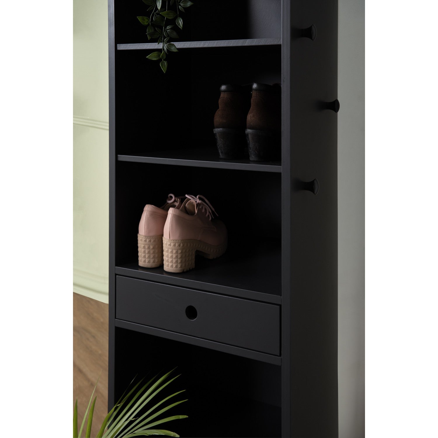 馬來西亞原裝進口實木傢俬 - NZ系列 - FELIPE旋轉式鞋櫃連全身鏡