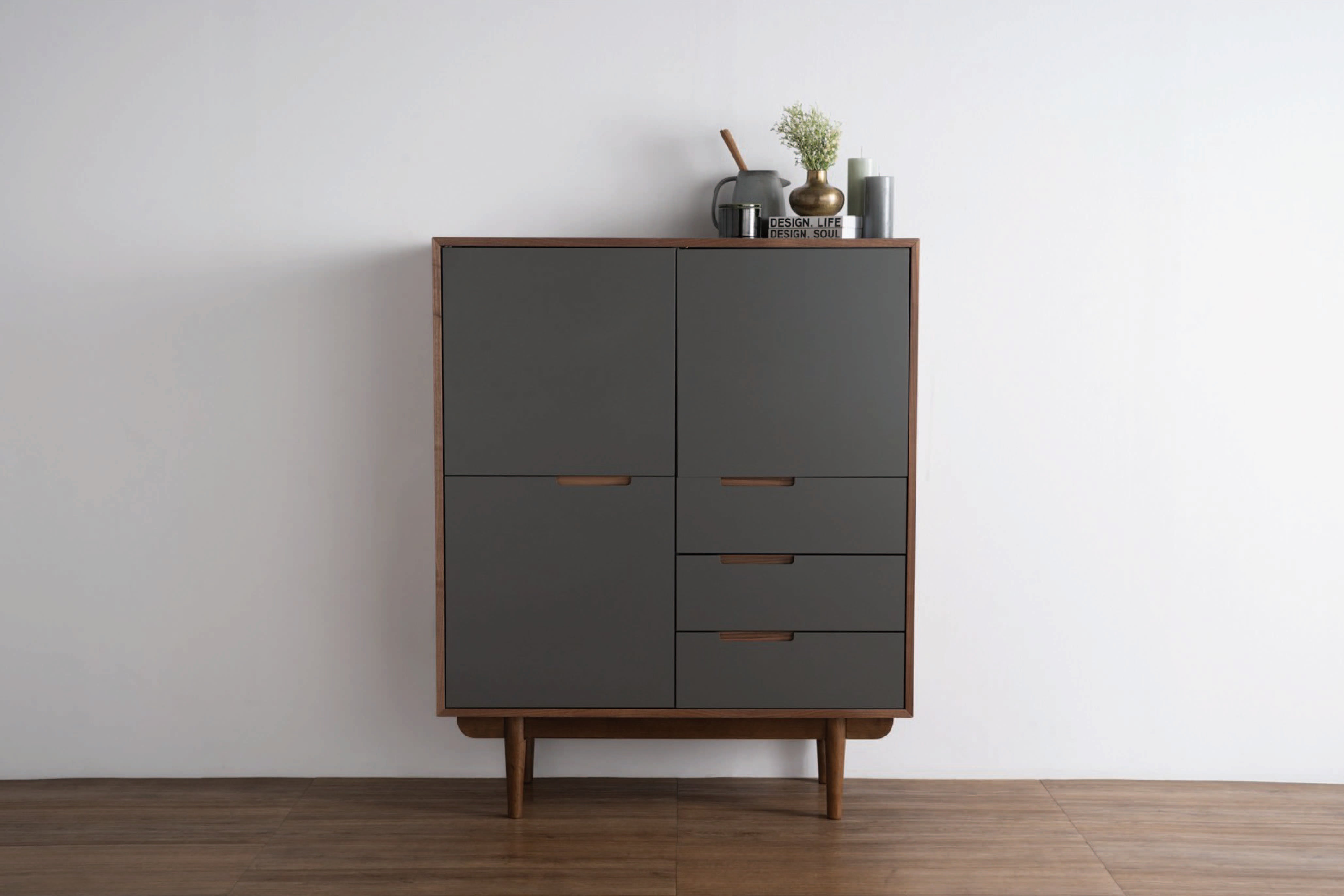 馬來西亞原裝進口實木傢俬 - LU系列 - NAKULA高身儲物邊櫃