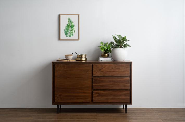 馬來西亞原裝進口實木傢俬 - NC系列 - HUTTO 1.2米邊櫃