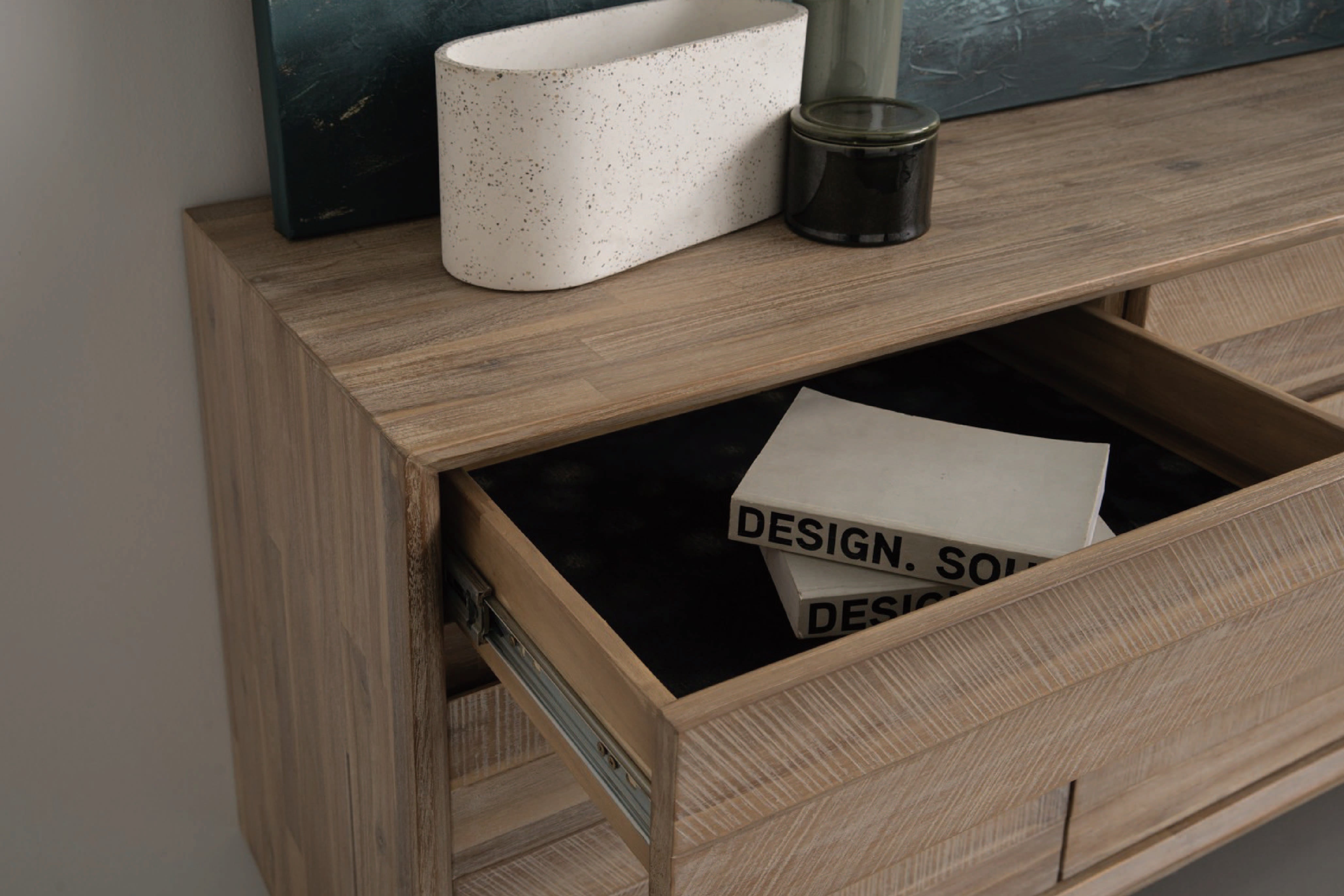 馬來西亞原裝進口實木傢俬 - F系列 - Millai米萊邊櫃