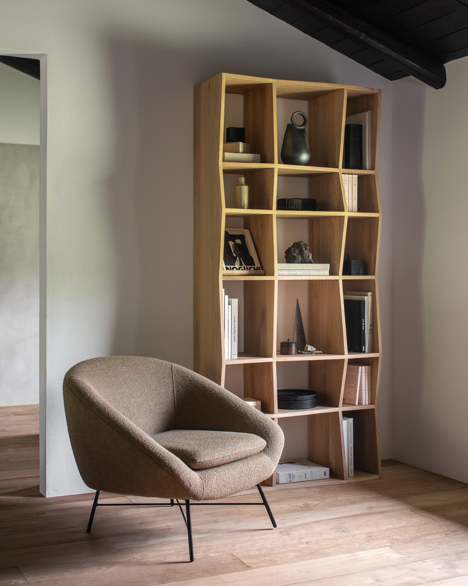 比利時原裝進口實木傢俬 - 收納系列 - 橡木Z形置物架