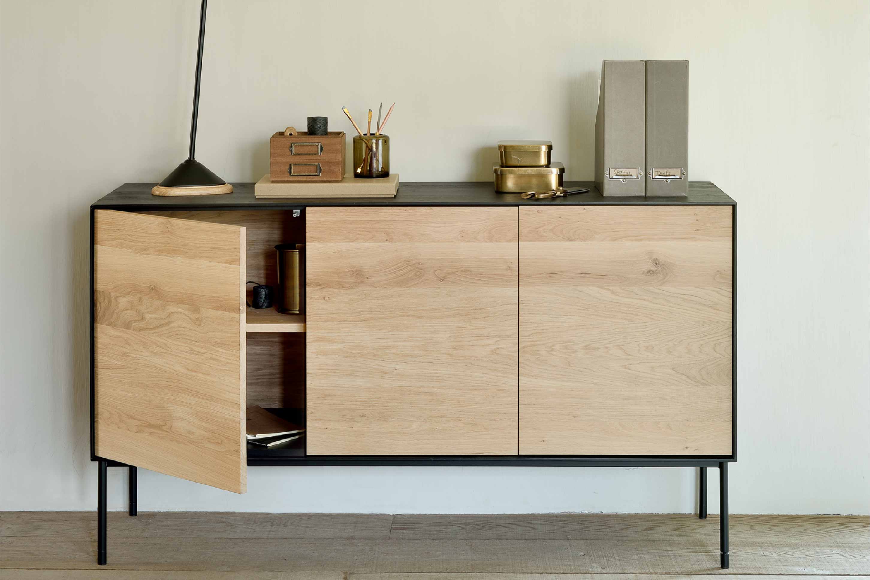 比利時原裝進口實木傢俬 - 收納系列 - Blackbird系列橡木三門餐具櫃