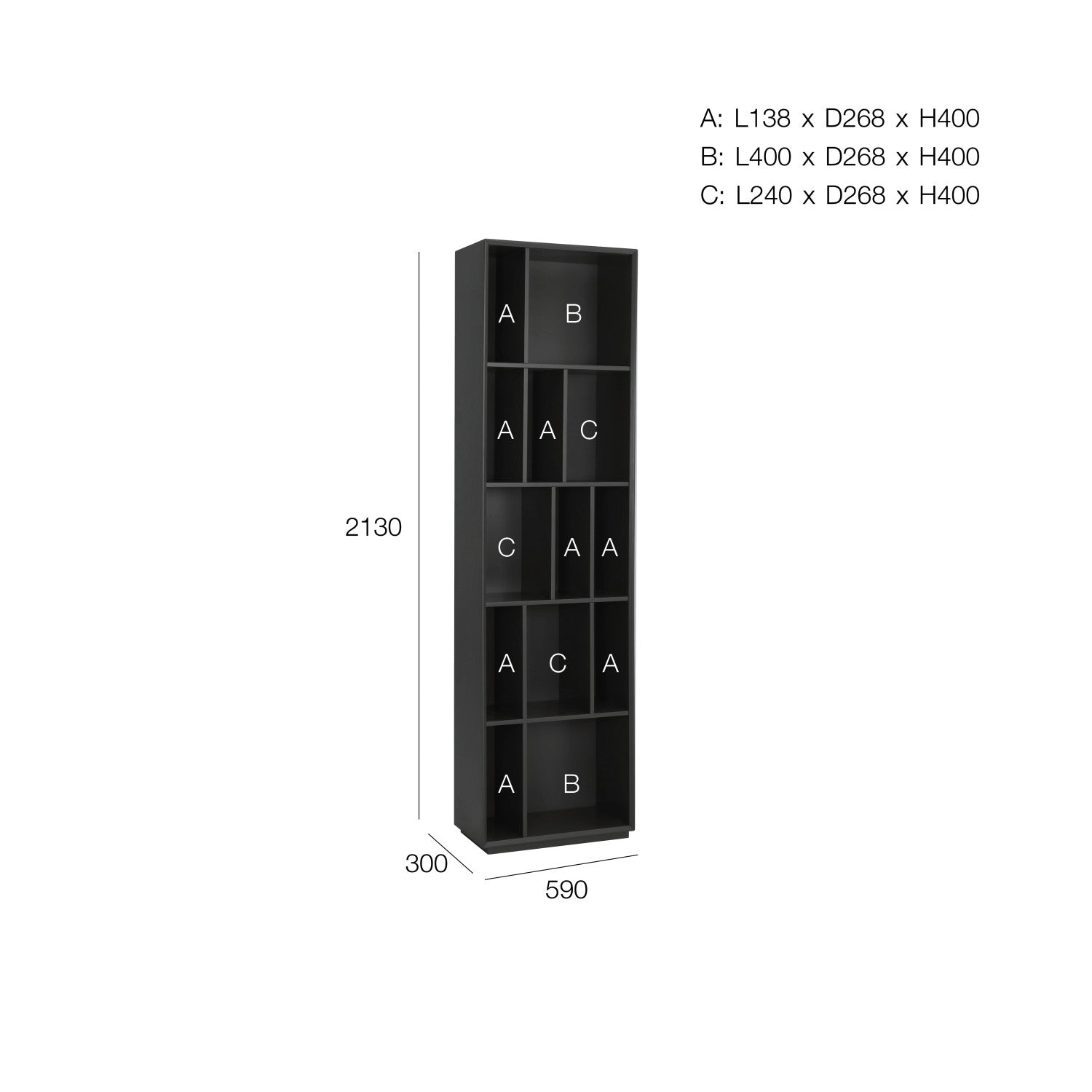 馬來西亞原裝進口實木傢俬 - LU系列 - TRISTAN高身置物層架櫃