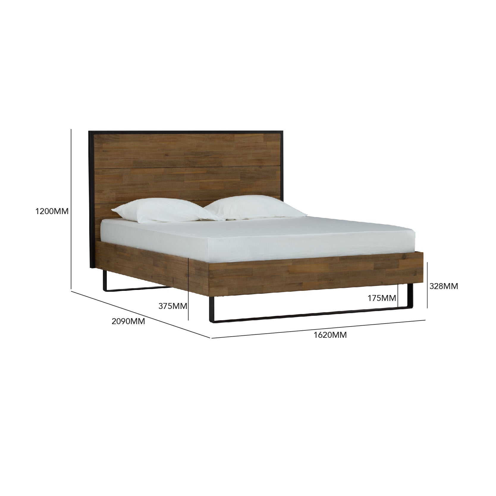 馬來西亞原裝進口實木傢俬 - F系列 - Brighton布萊頓雙人床架 (Queen Size)