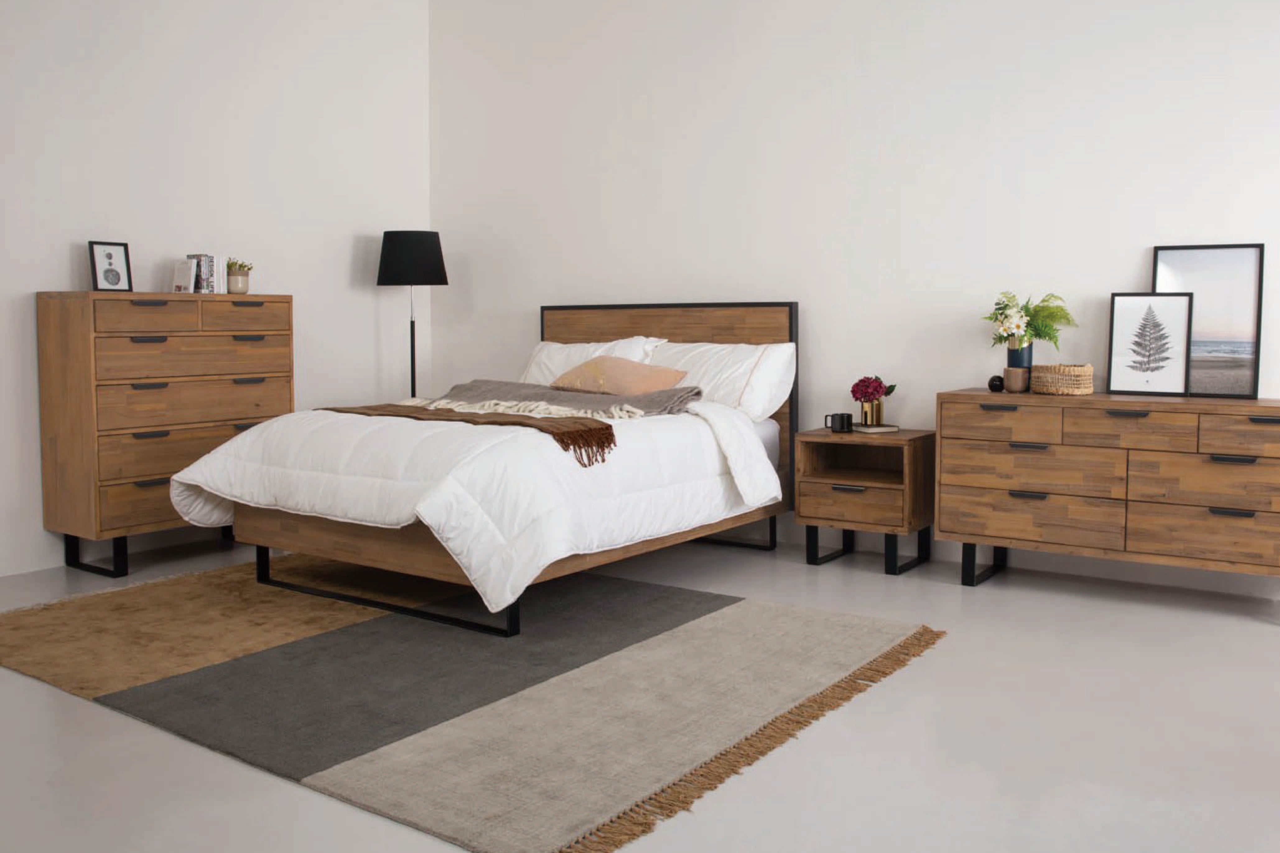 馬來西亞原裝進口實木傢俬 - F系列 - Brighton布萊頓雙人床架 (Queen Size)