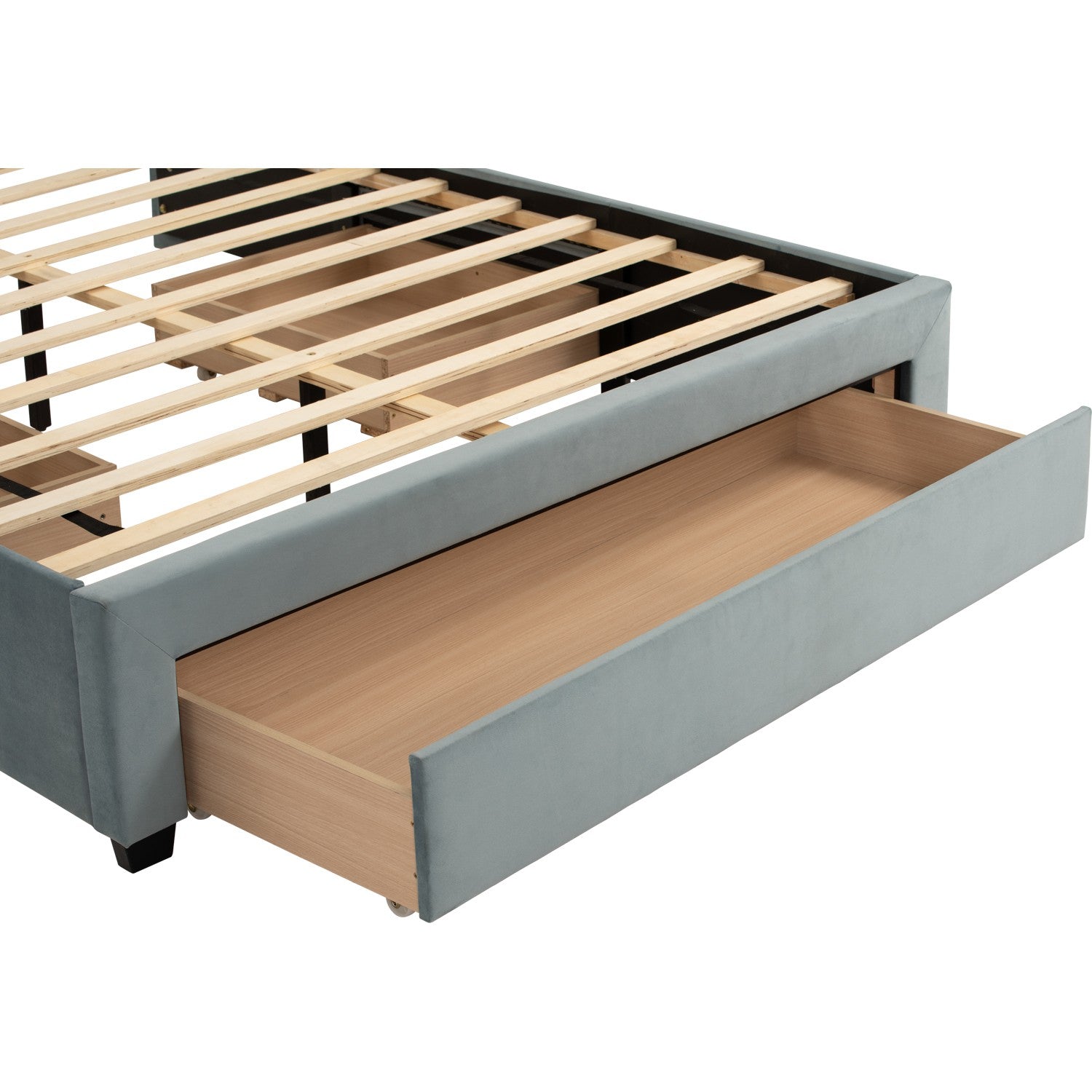 馬來西亞原裝進口實木傢俬 - NZ系列 - MILLAU雙人床架連抽屜 (Queen Size)