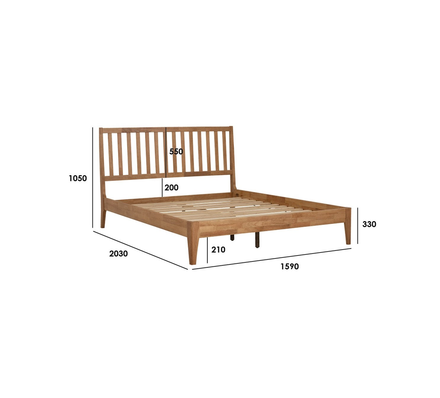 馬來西亞原裝進口實木傢俬 - NZ系列 - CLEVELAND雙人床架